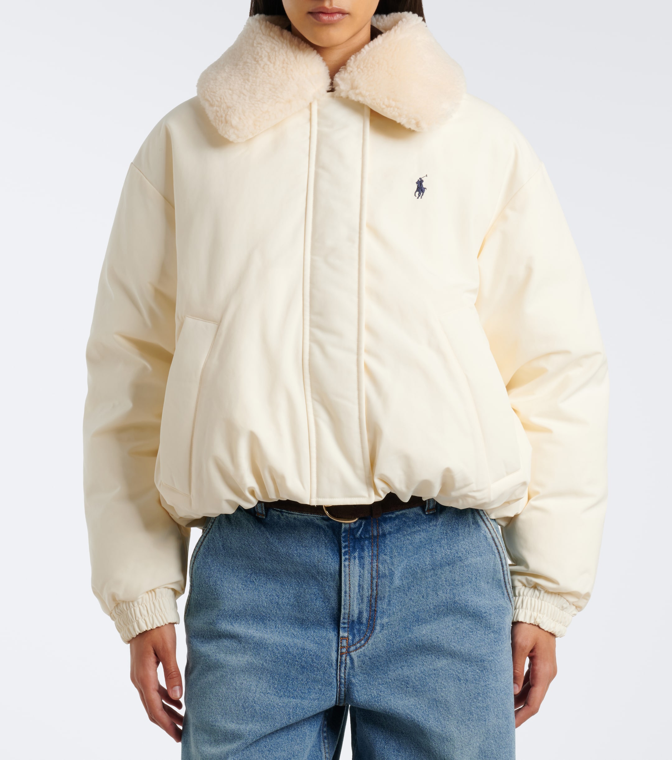 Polo Ralph Lauren Polo Ralph Lauren Teddy-trimmed cropped blouson jacket