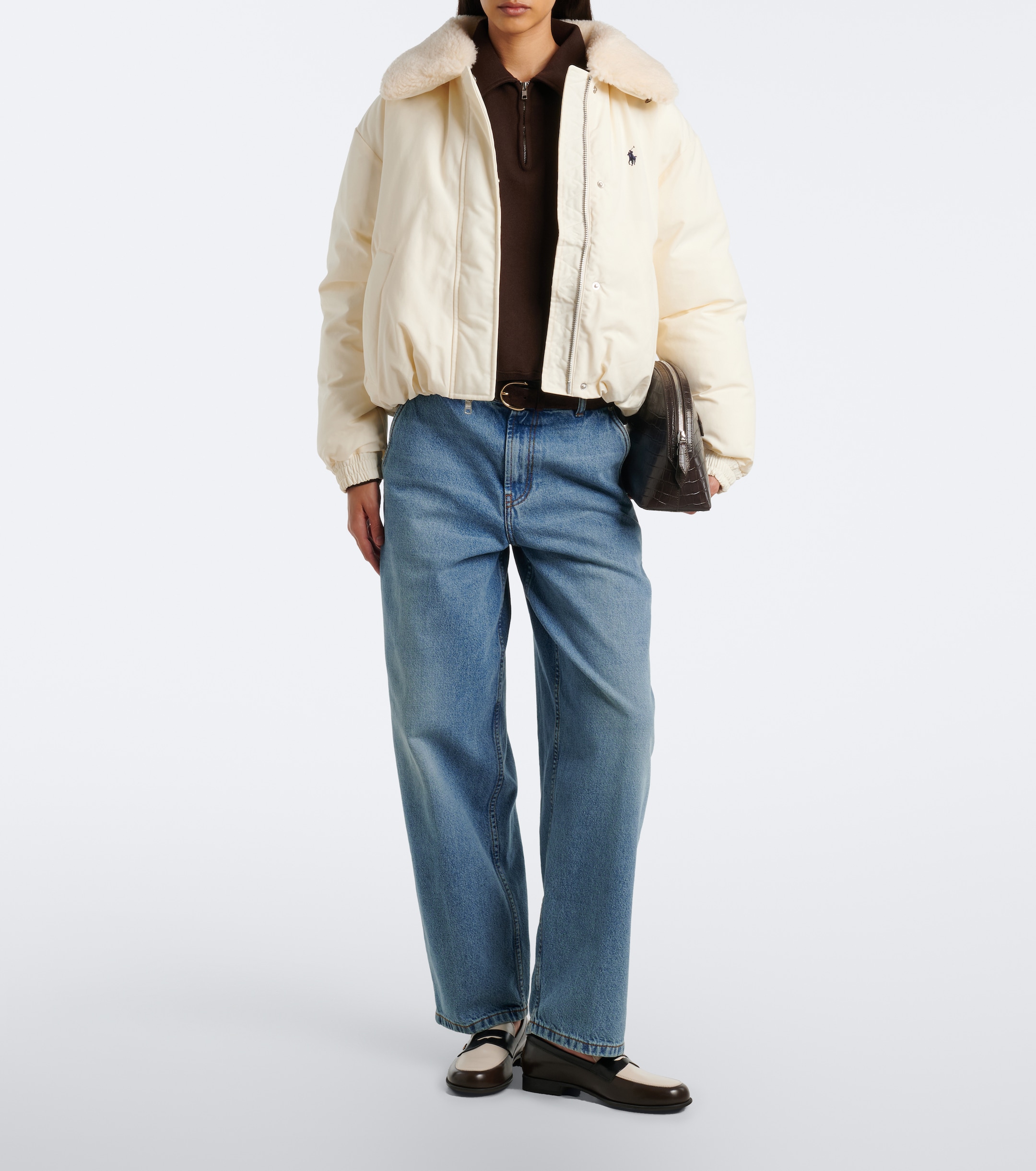 Polo Ralph Lauren Polo Ralph Lauren Teddy-trimmed cropped blouson jacket