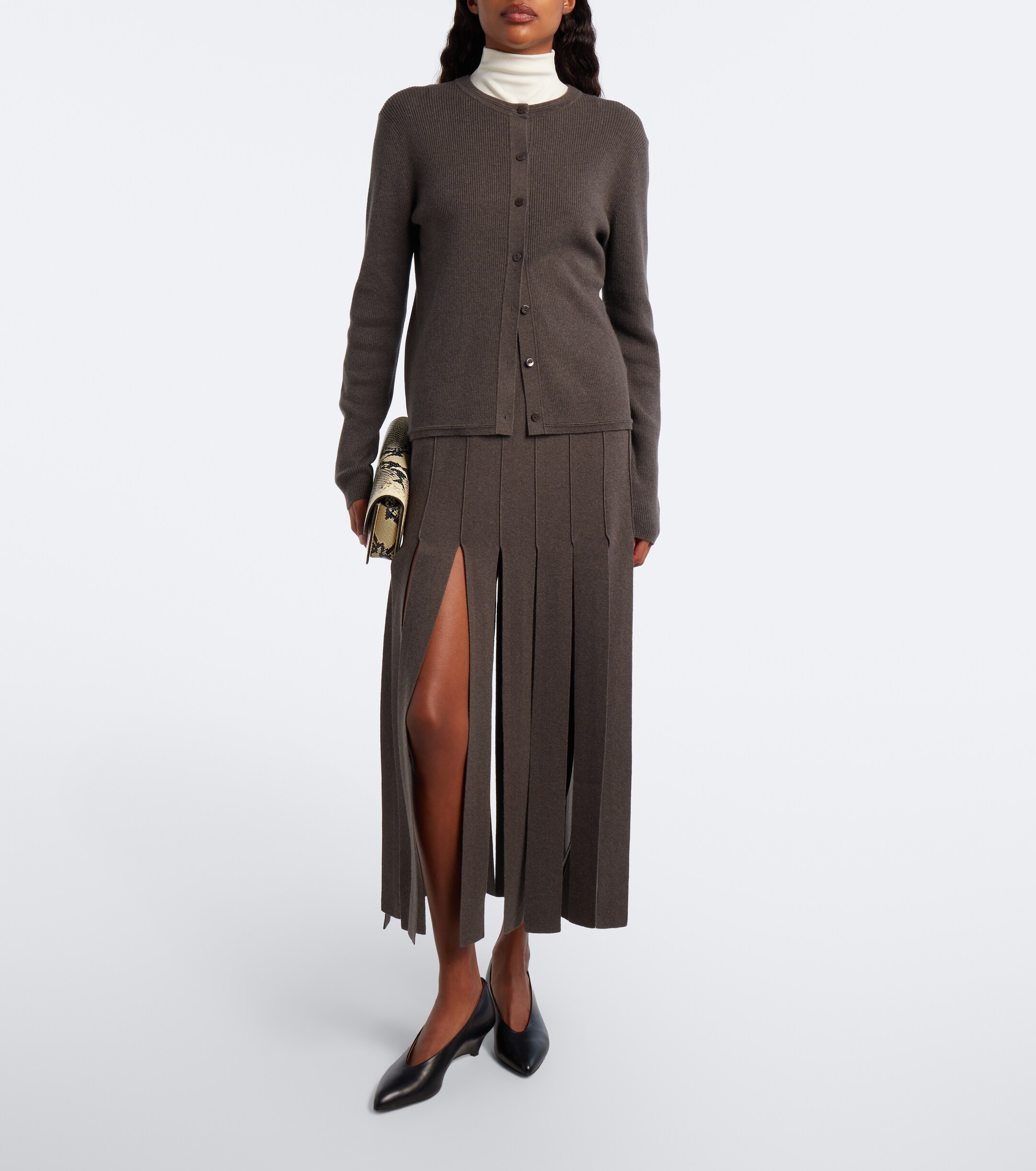 LISA YANG Lisa Yang Marloes cotton and cashmere midi skirt