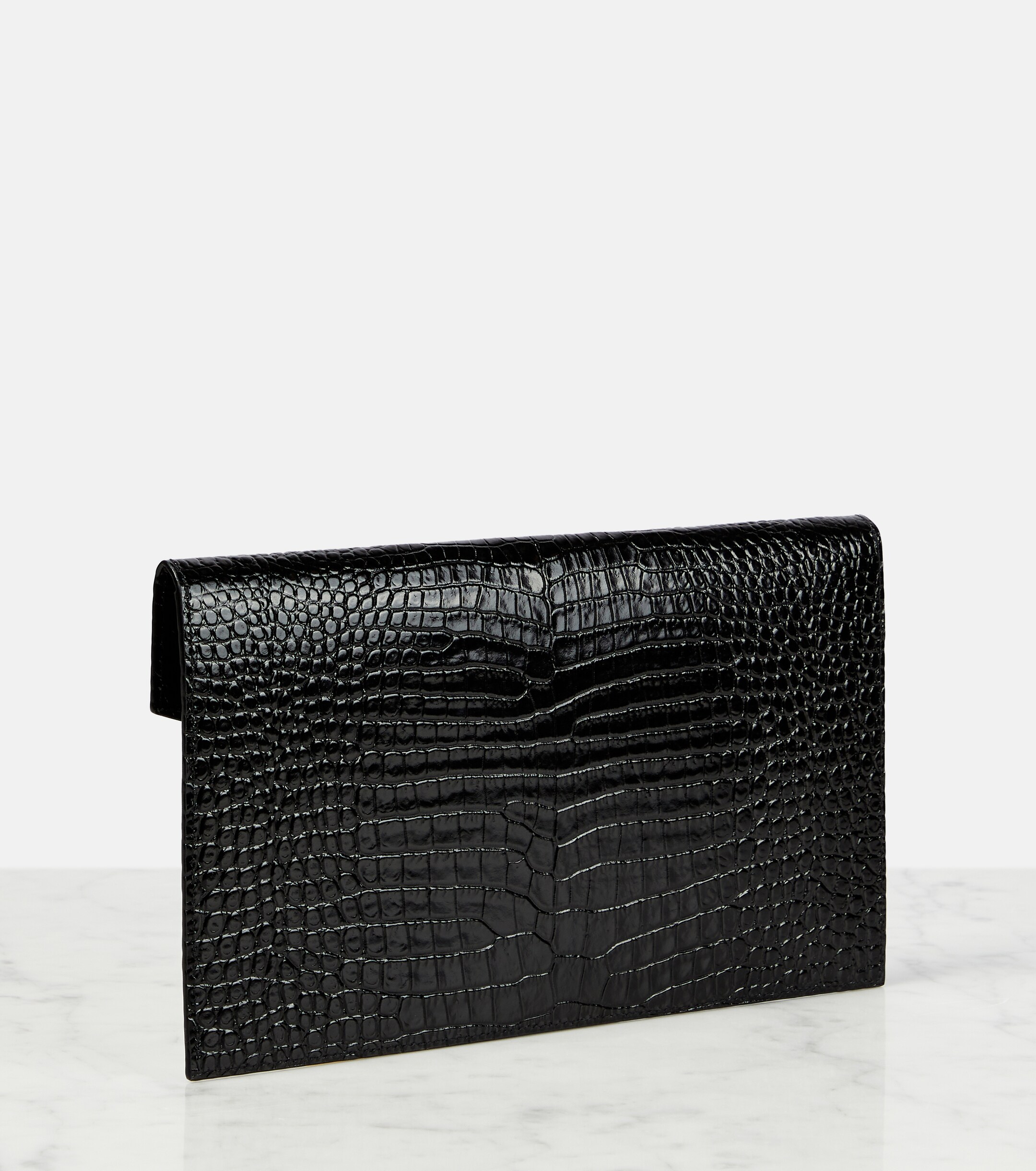 Saint Laurent Uptown patent leather clutch
