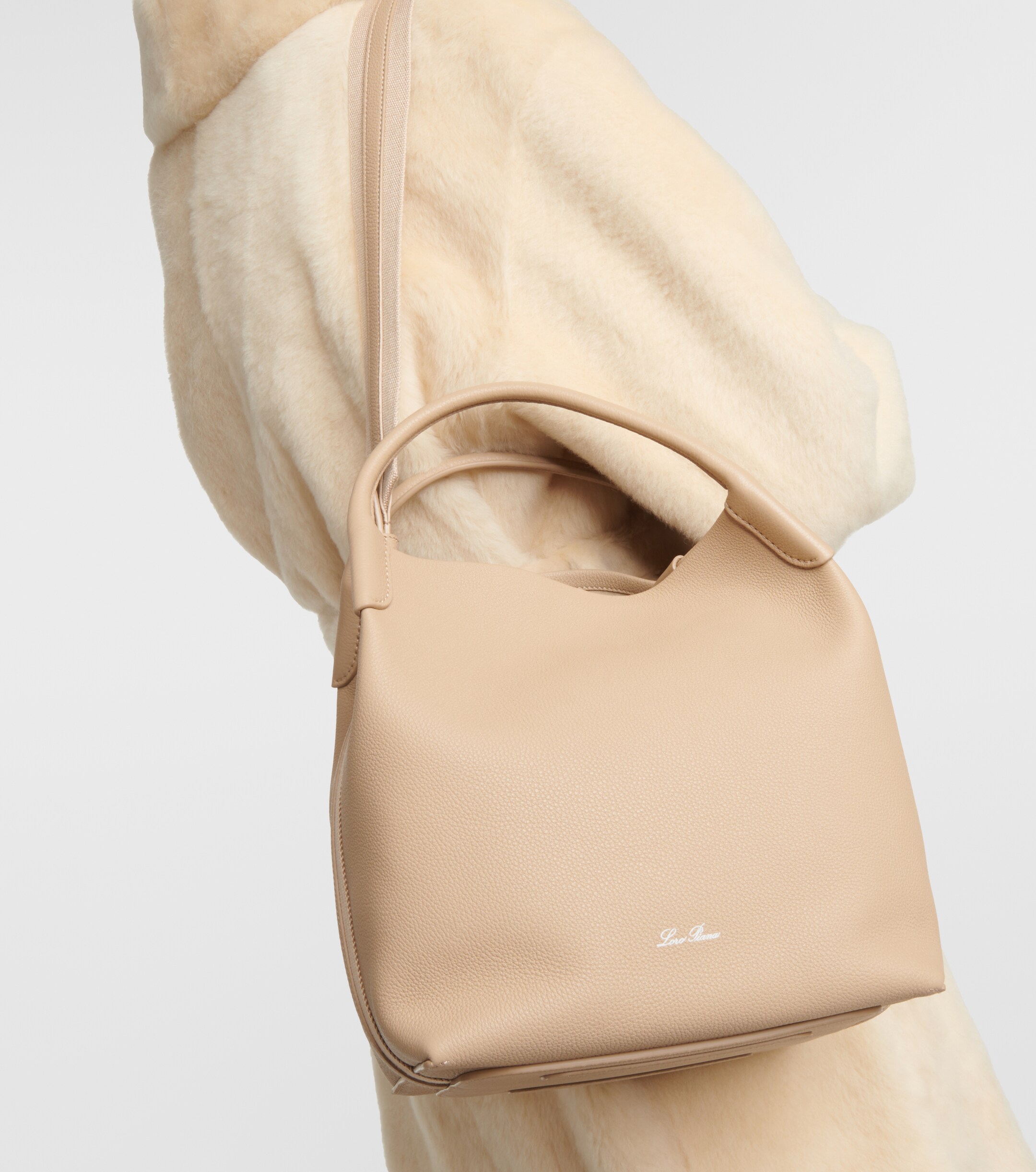 Loro Piana Bale Large leather tote bag