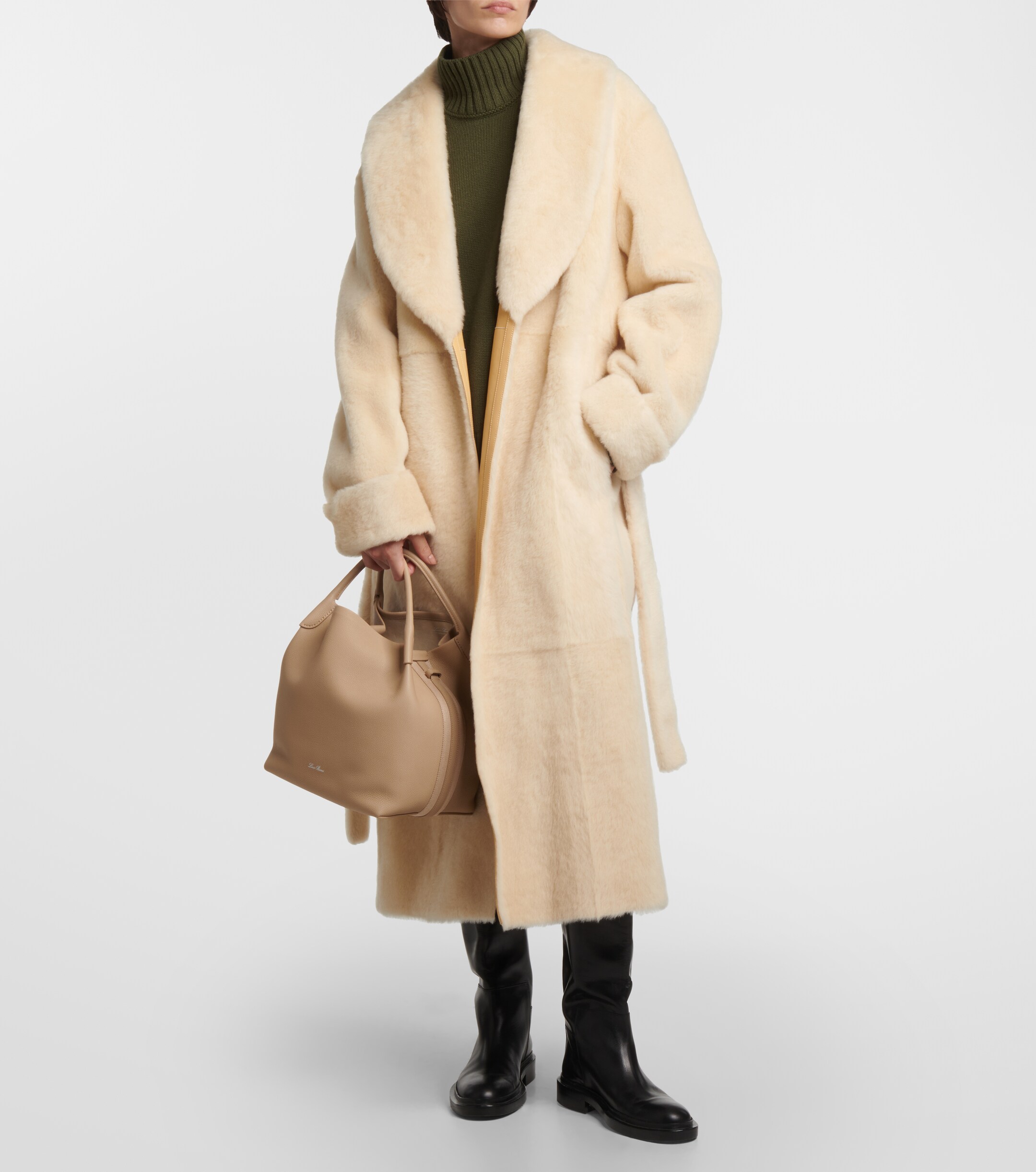 Loro Piana Bale Large leather tote bag