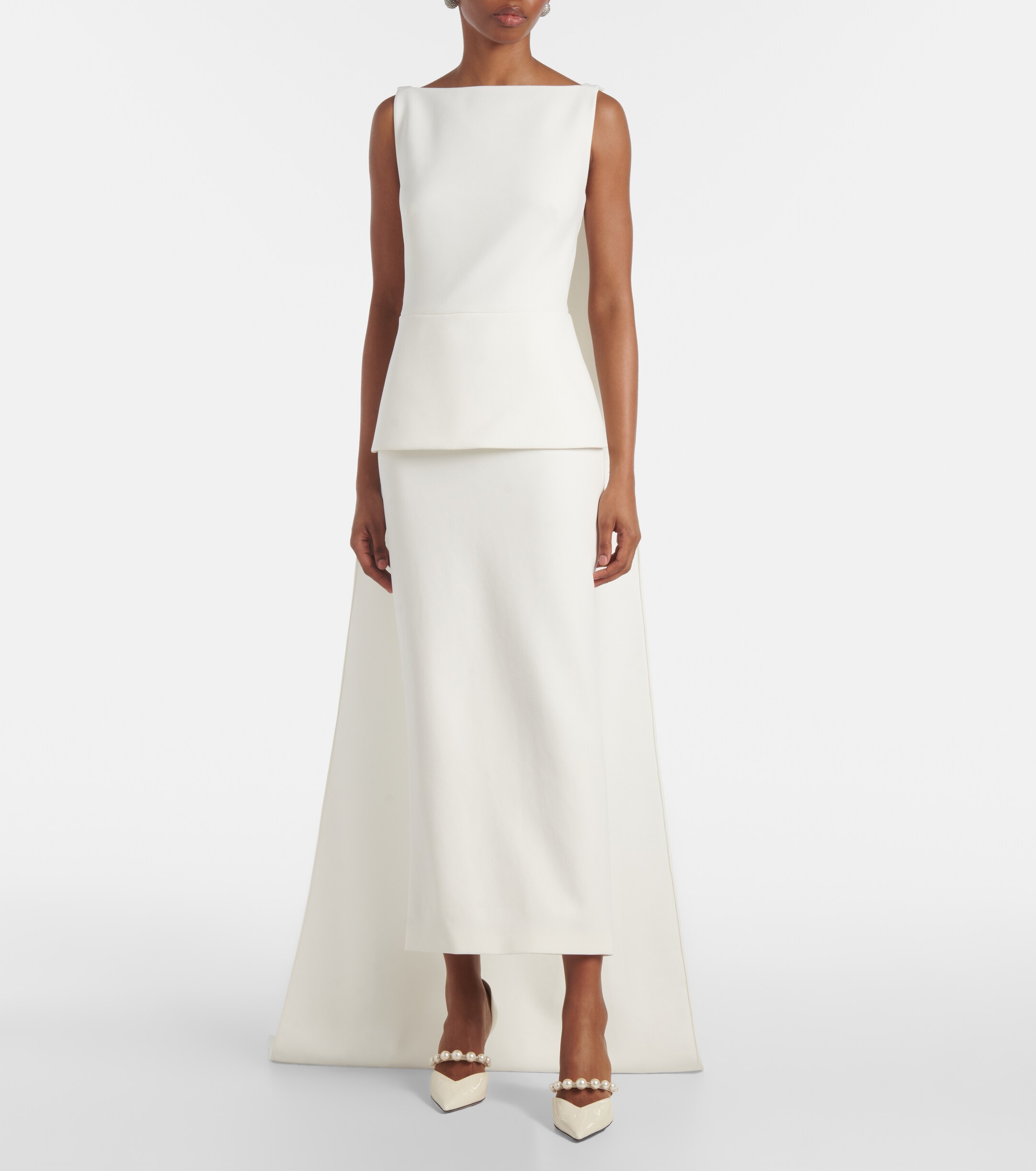 strappy embellished midi dress Strappy Midi Dress With Embellished Neckline and Belt