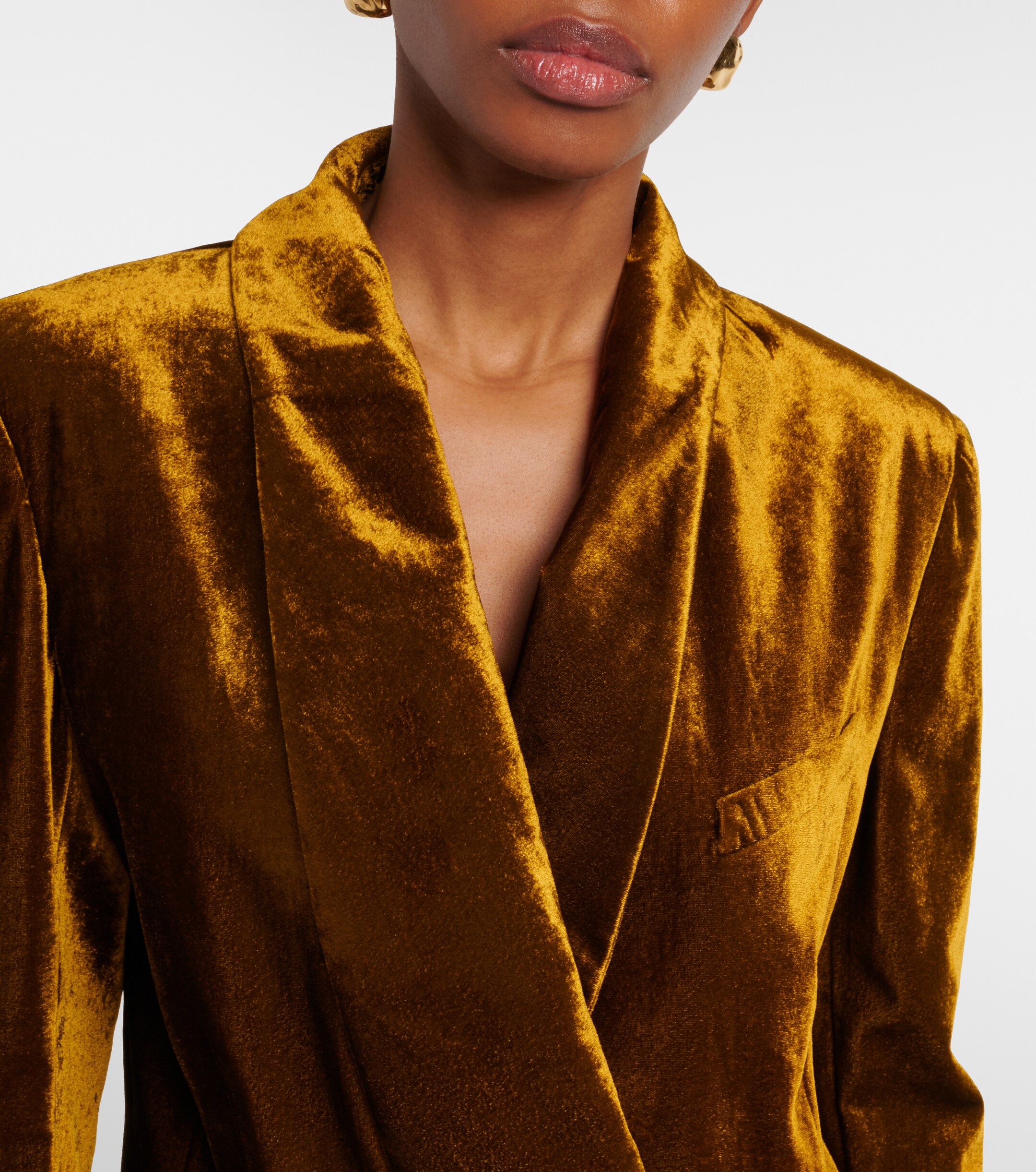 Nina Ricci Double-breasted velvet blazer thumbnail