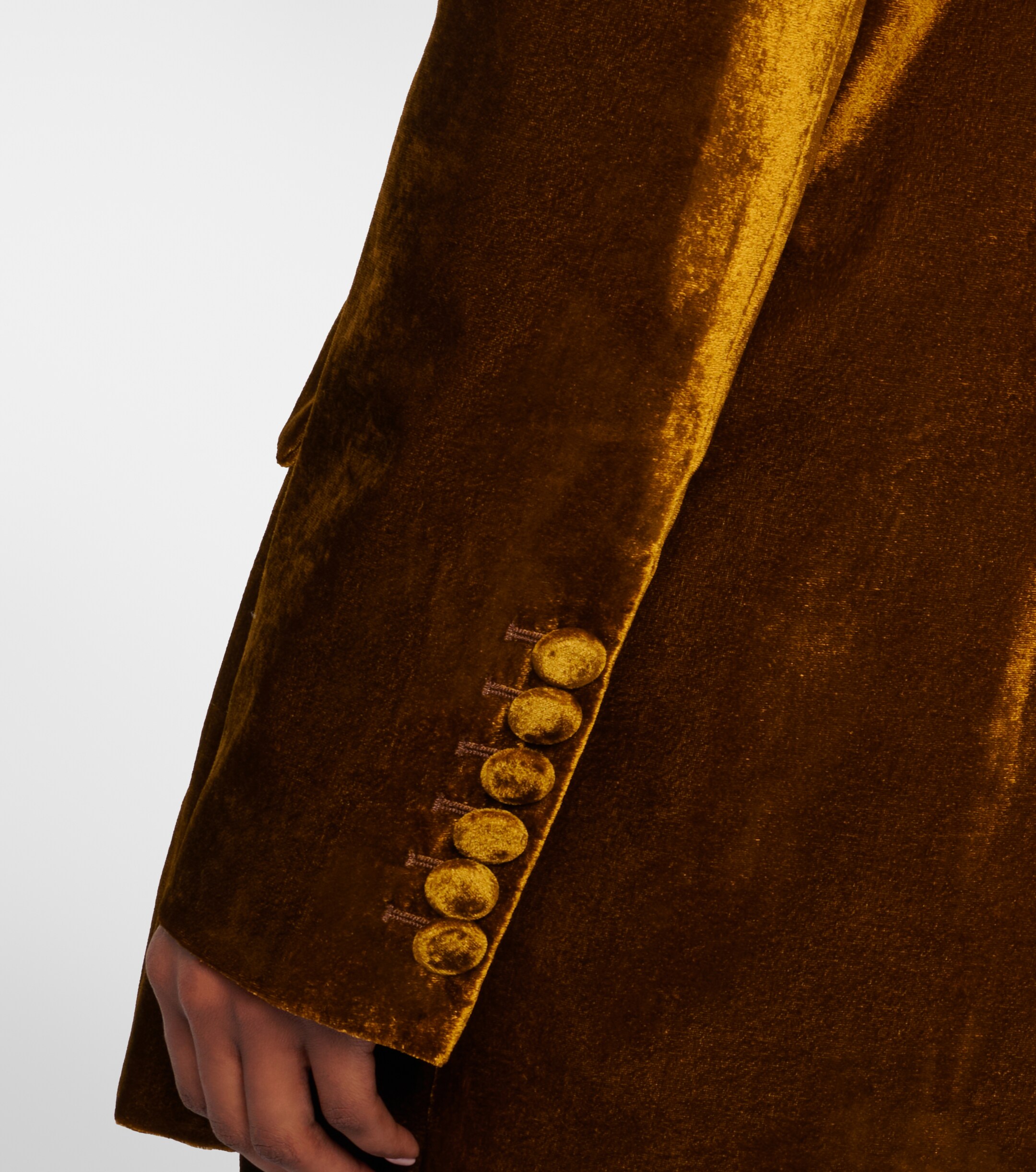 Nina Ricci Double-breasted velvet blazer thumbnail