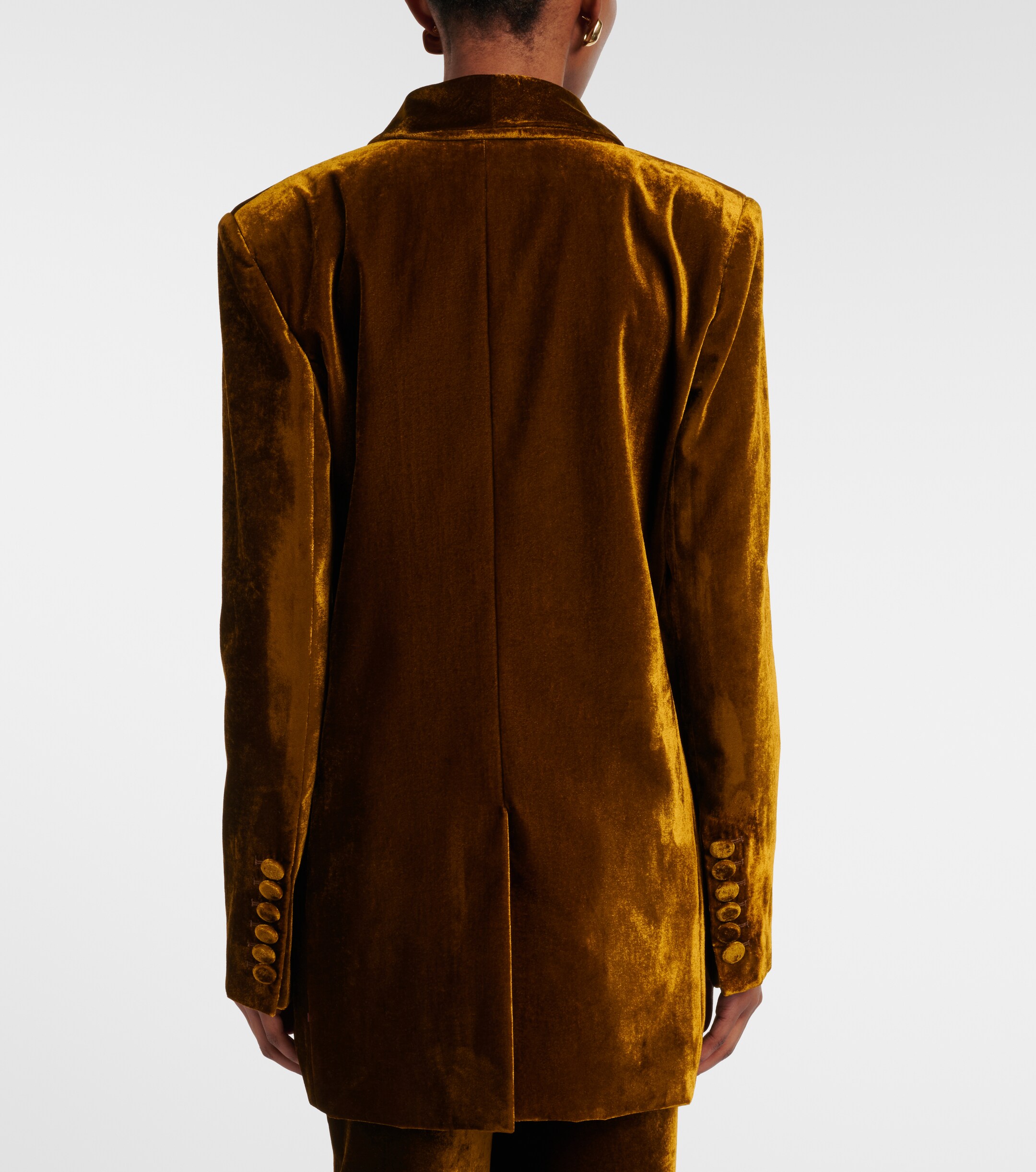 Nina Ricci Double-breasted velvet blazer thumbnail