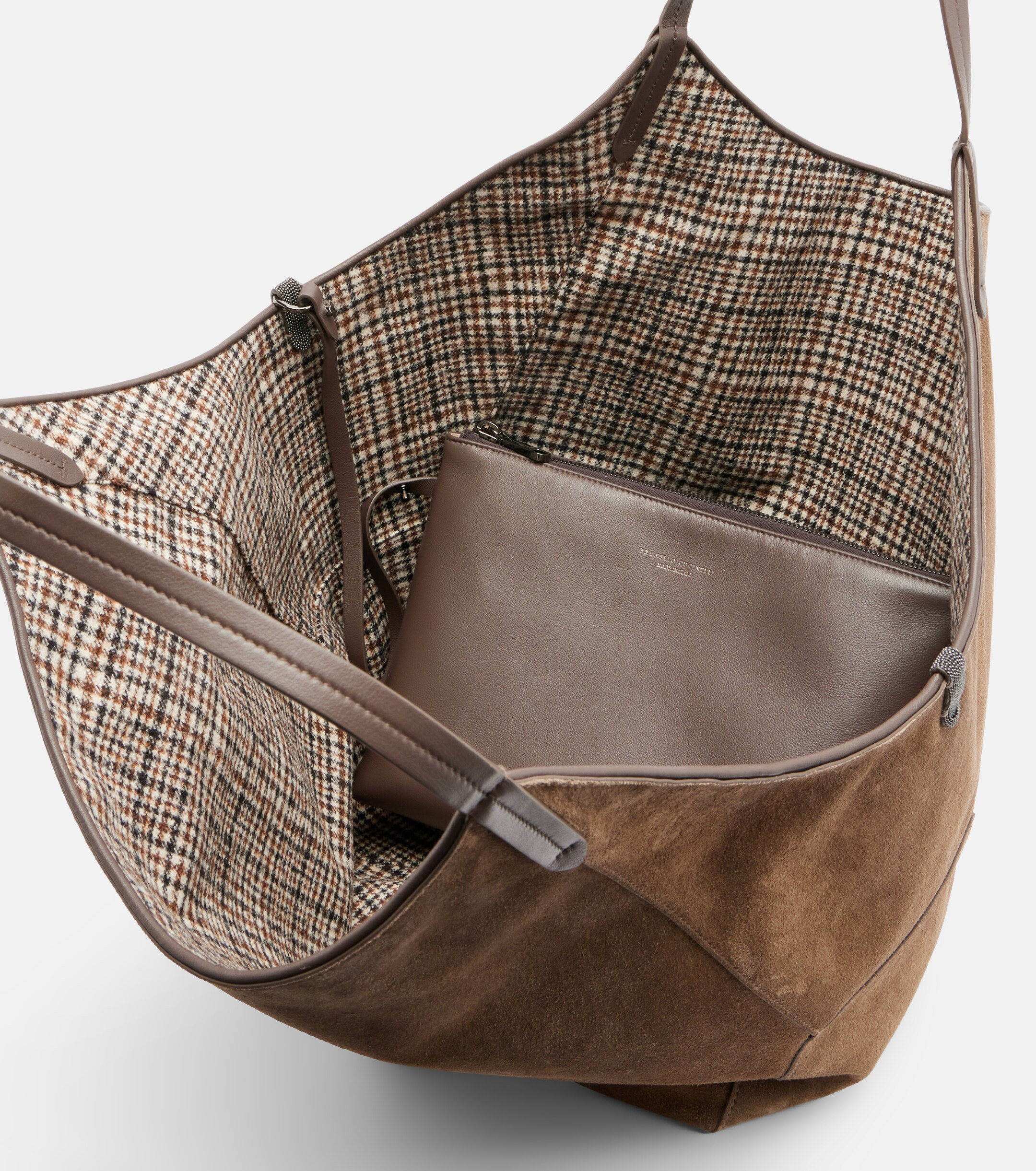 Brunello Cucinelli Monili Medium reversible suede tote bag