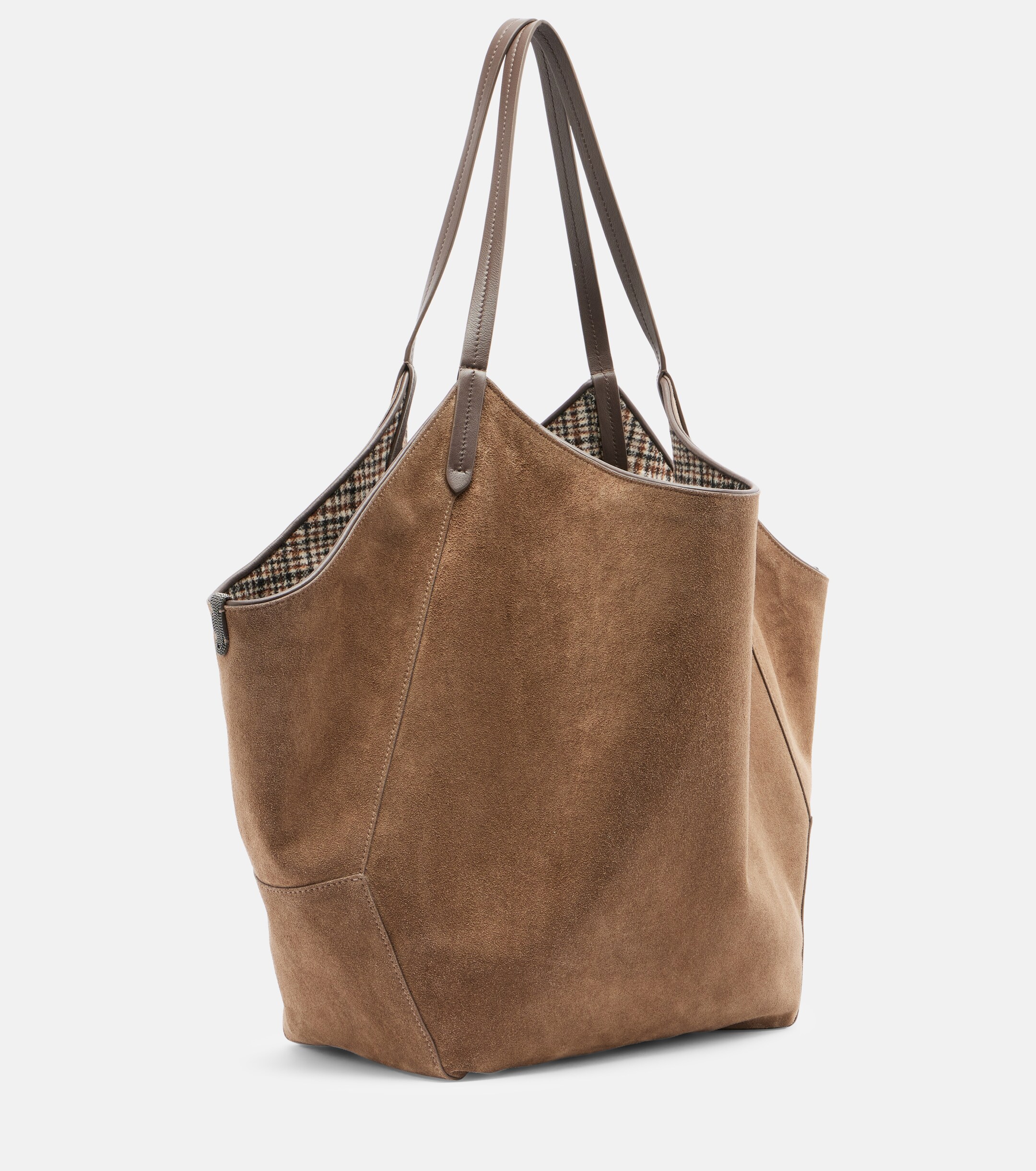 Brunello Cucinelli Monili Medium reversible suede tote bag