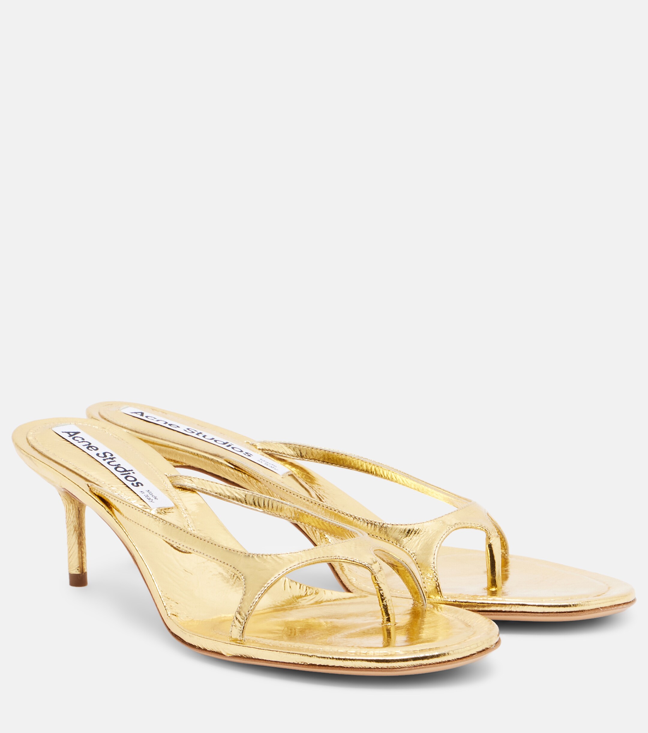 Acne Studios Acne Studios Metallic leather thong sandals