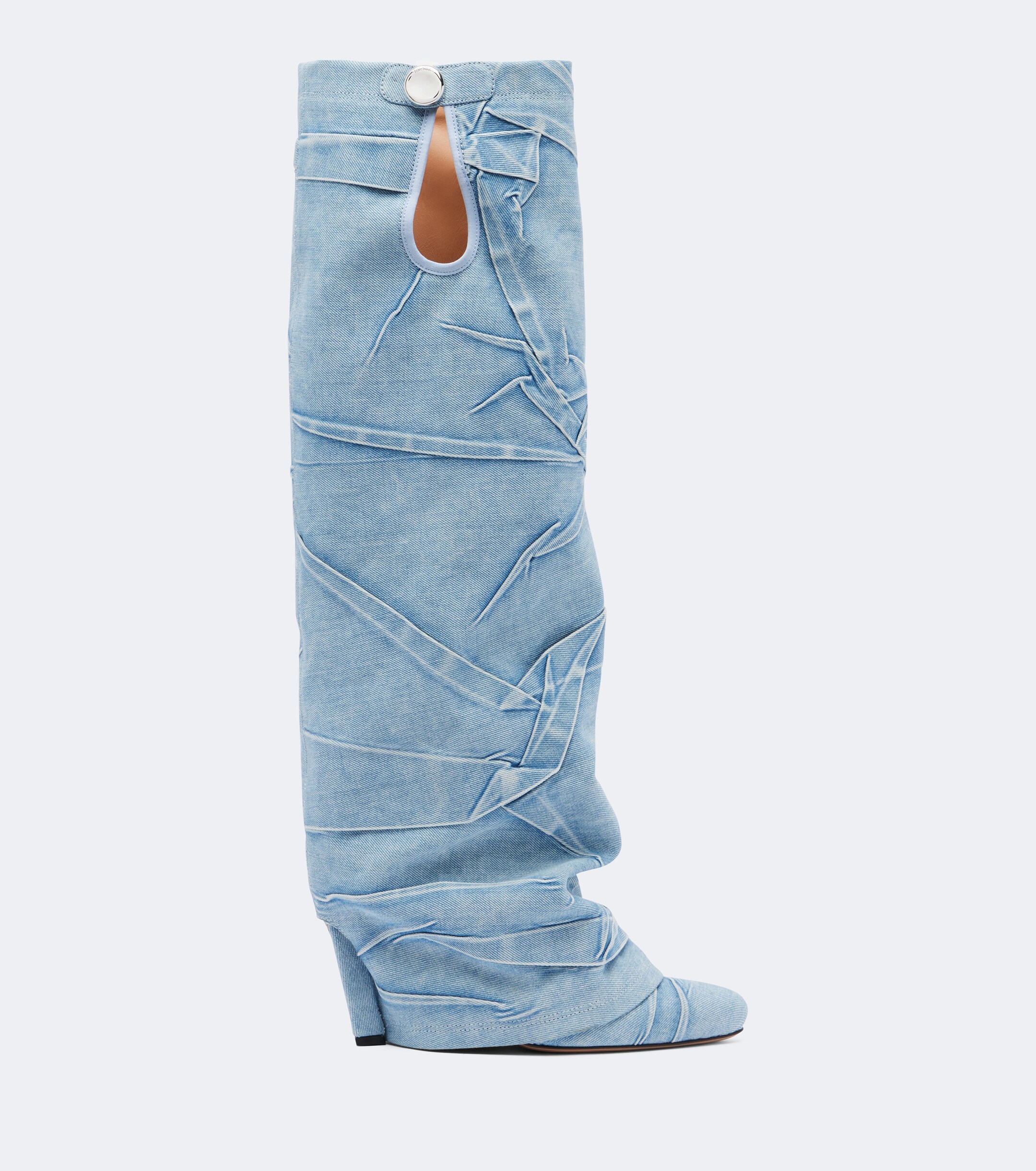 THE ATTICO The Attico Leon denim knee-high boots
