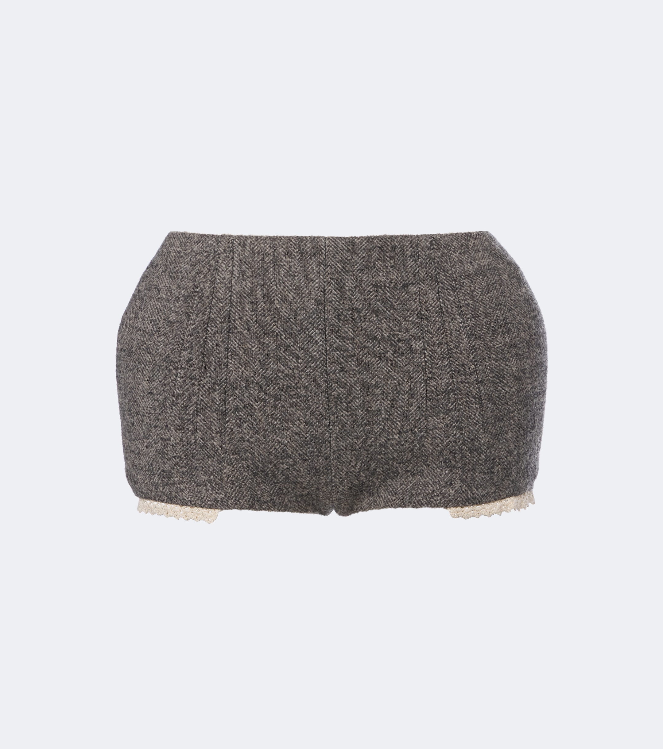 Magda Butrym Magda Butrym Herringbone wool and cashmere-blend shorts