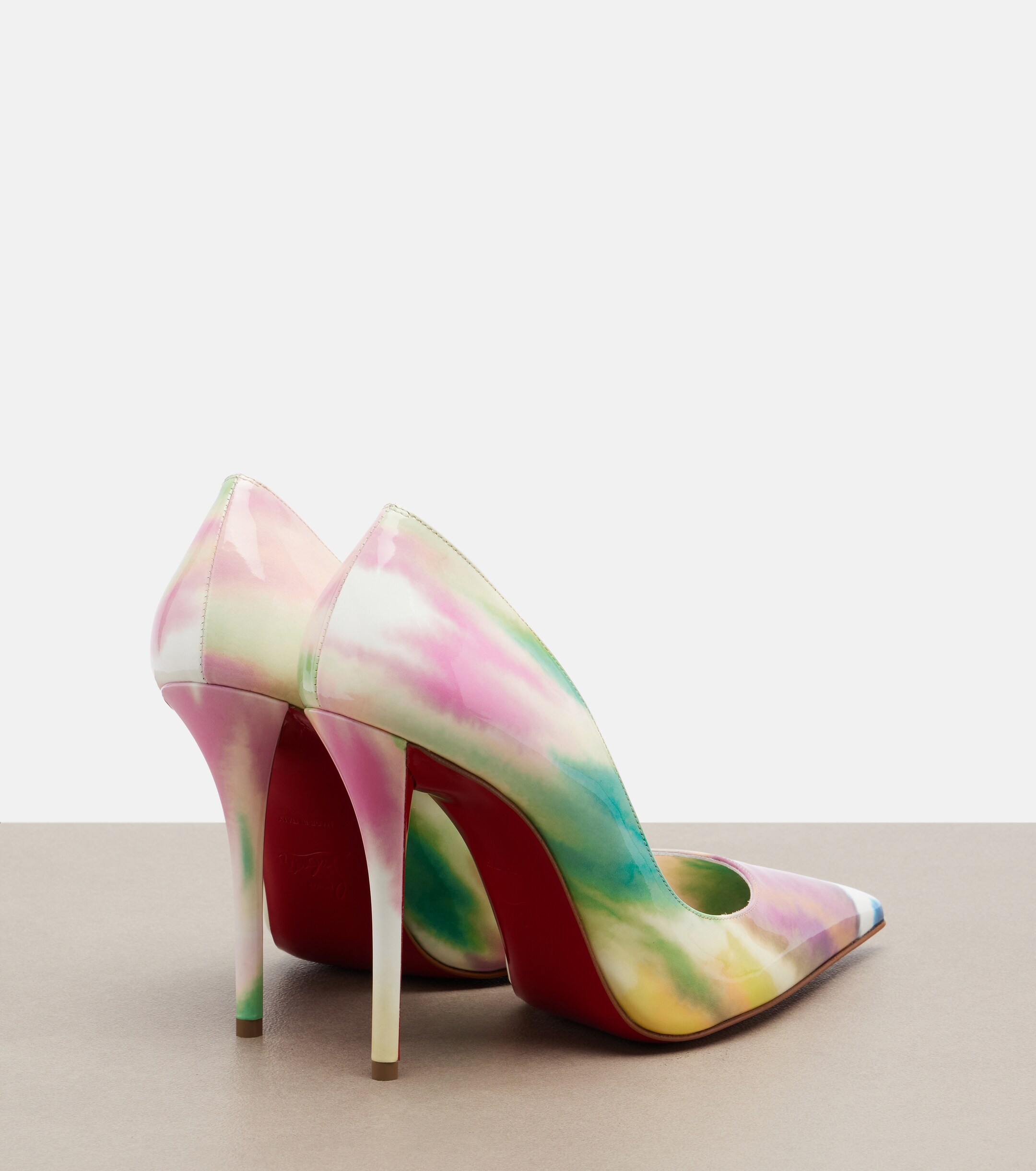 CHRISTIAN LOUBOUTIN Christian Louboutin Miss Z printed patent leather pumps