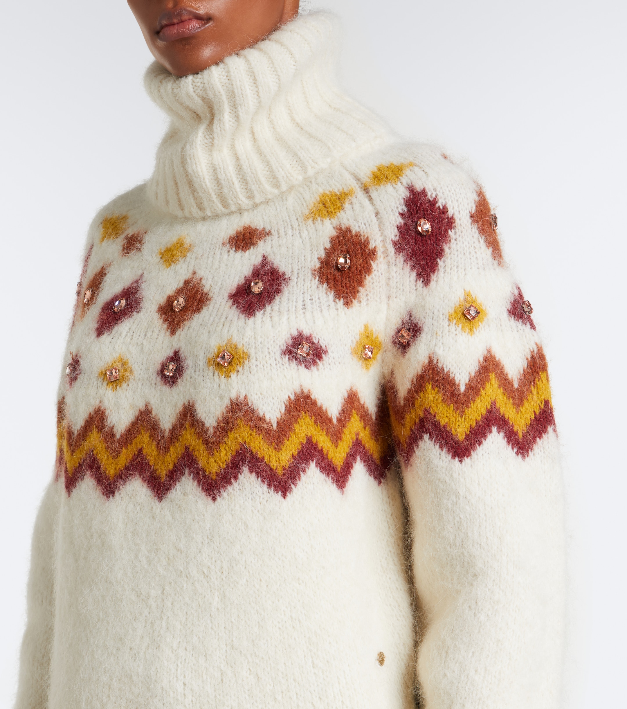 GOLDBERGH Goldbergh Hanashi embellished turtleneck sweater