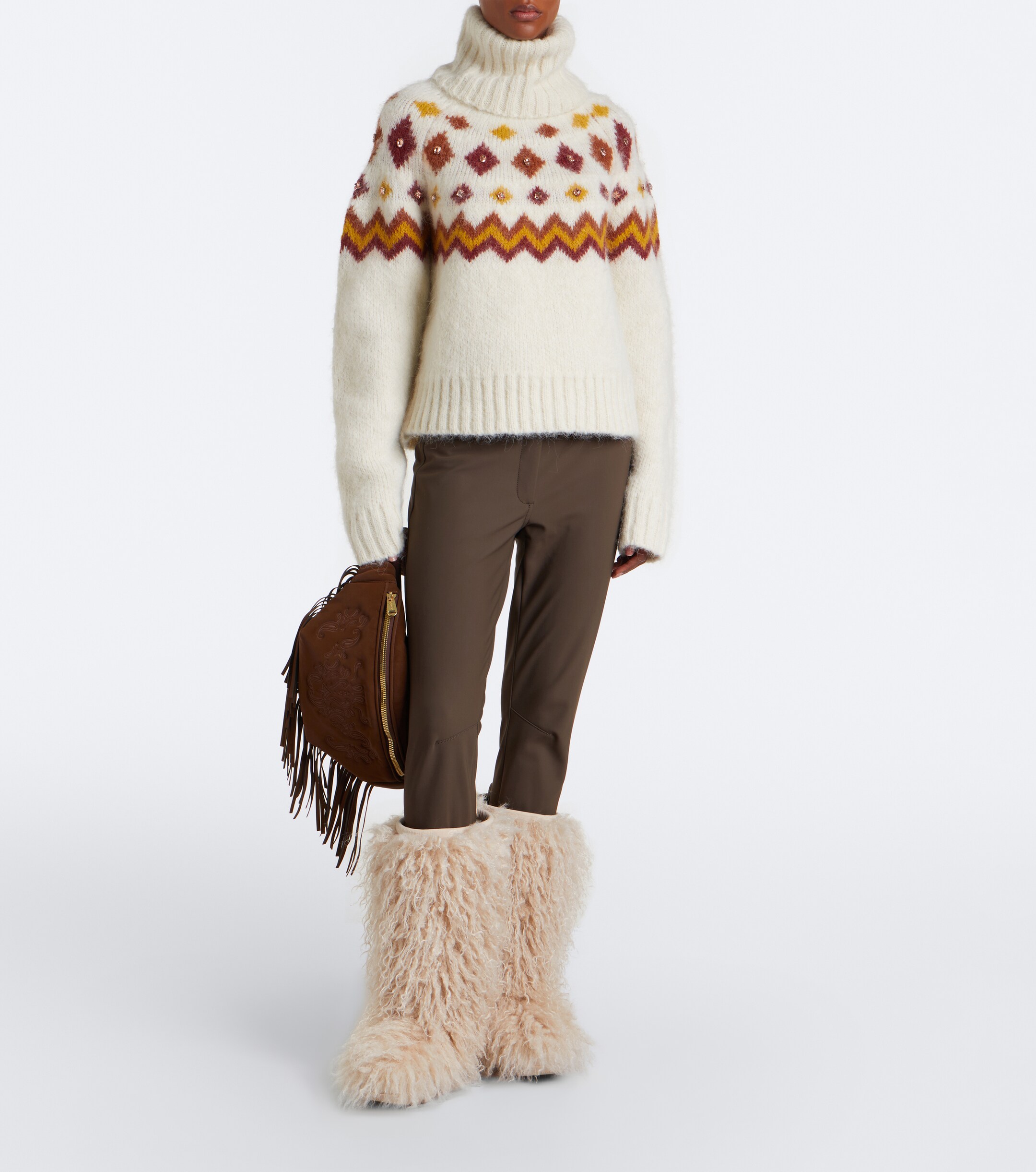 GOLDBERGH Goldbergh Hanashi embellished turtleneck sweater