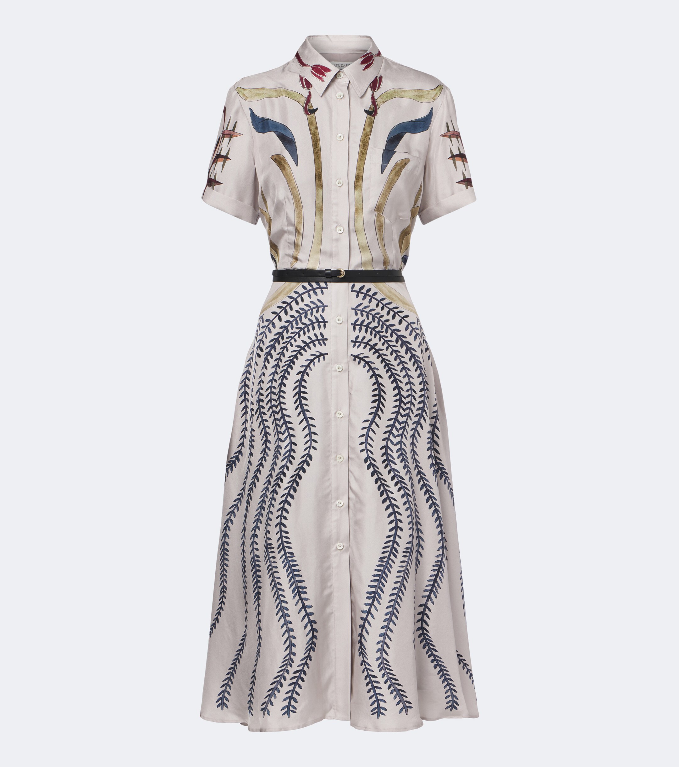 Altuzarra Altuzarra Kiera belted printed silk shirt dress