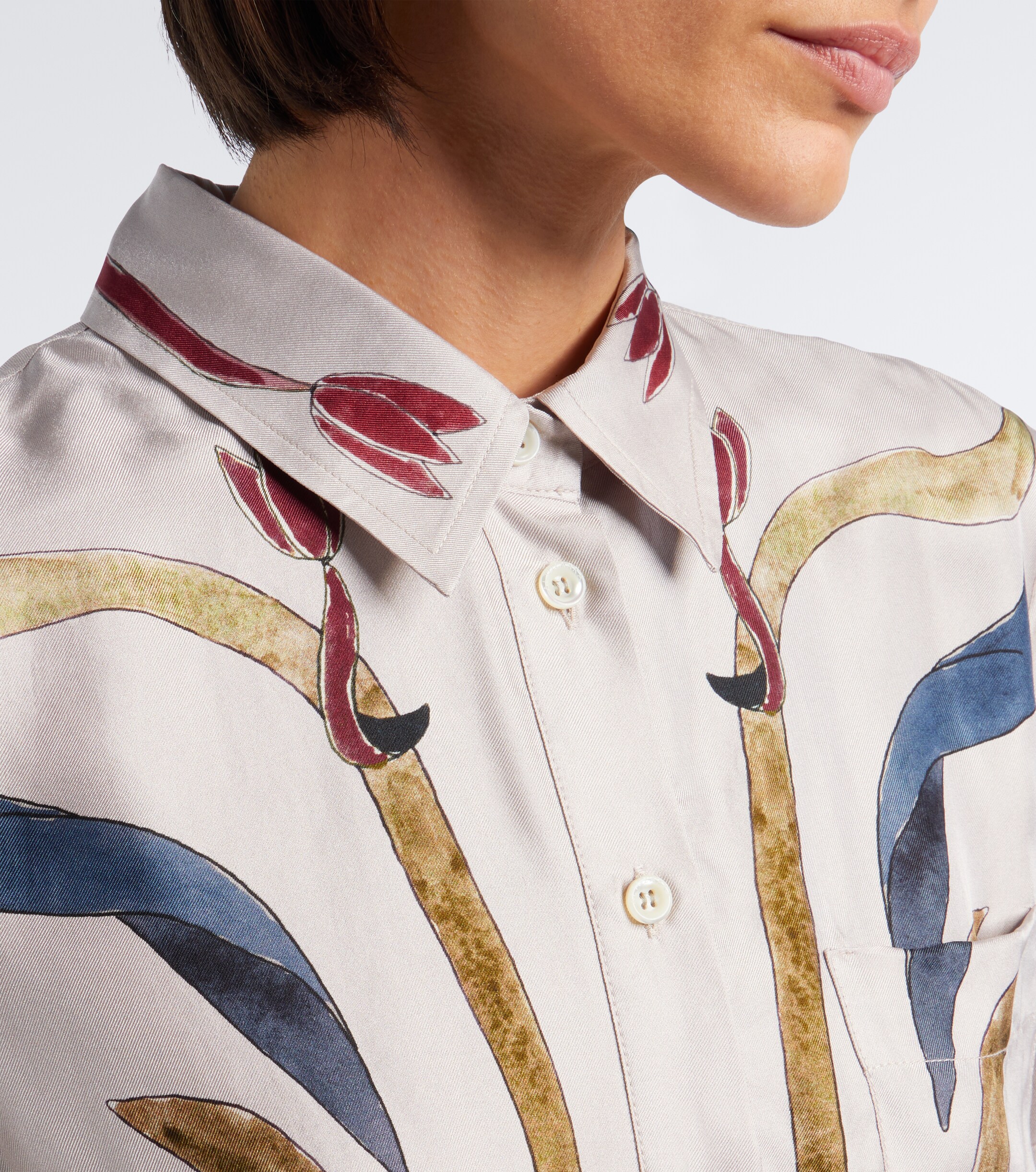 Altuzarra Altuzarra Kiera belted printed silk shirt dress