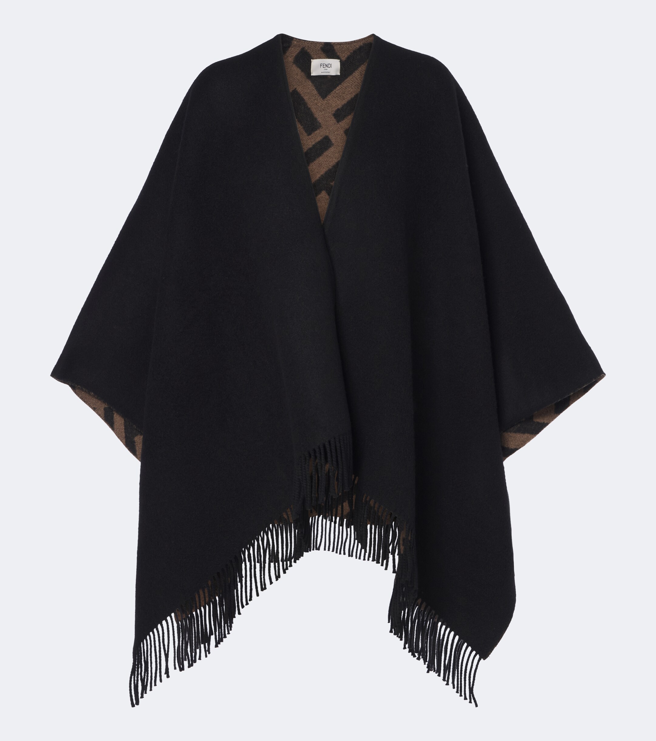 Fendi Fendi FF Zucca reversible wool and cashmere shawl