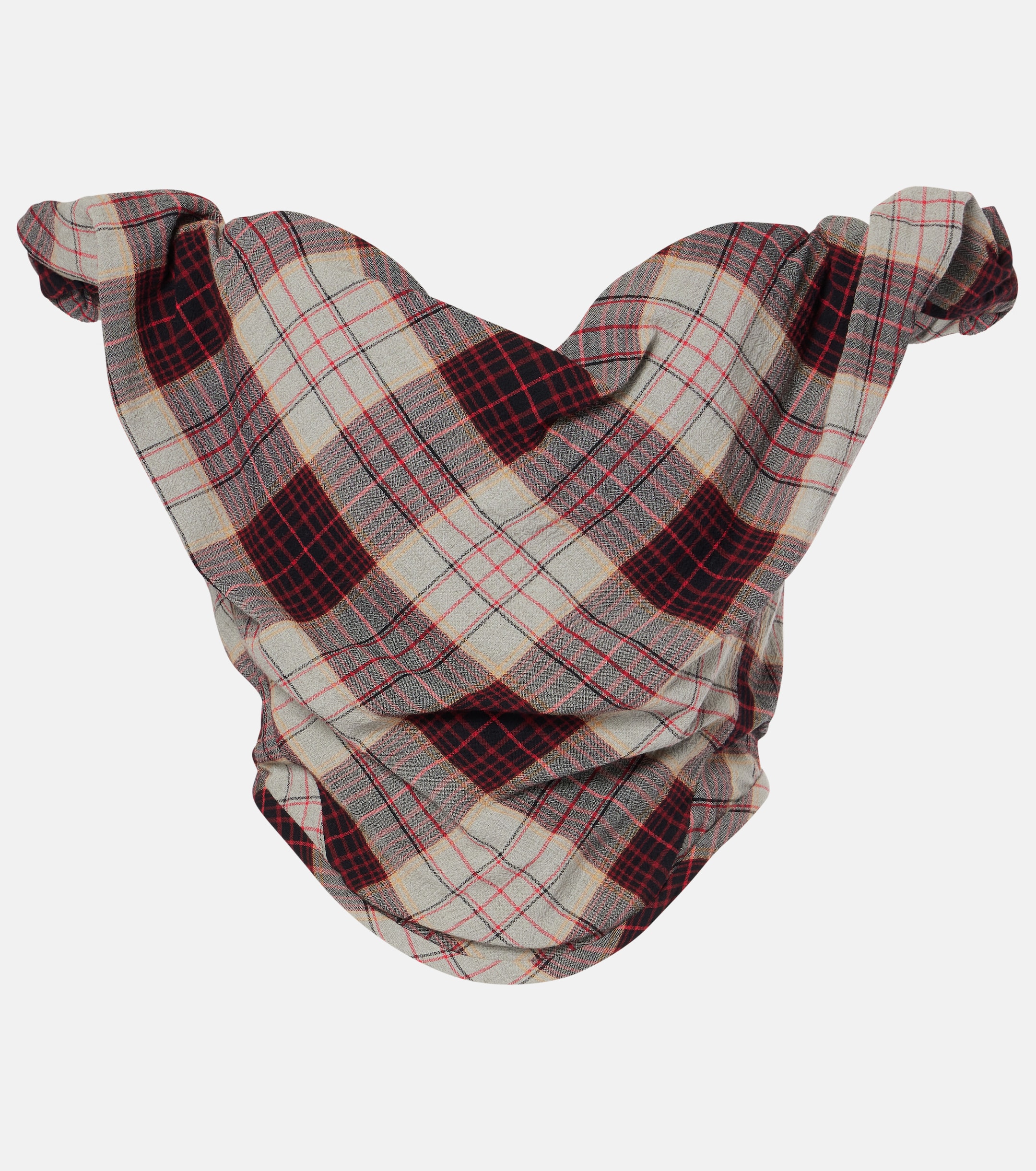 Vivienne Westwood - Sunday checked draped corset | Plush