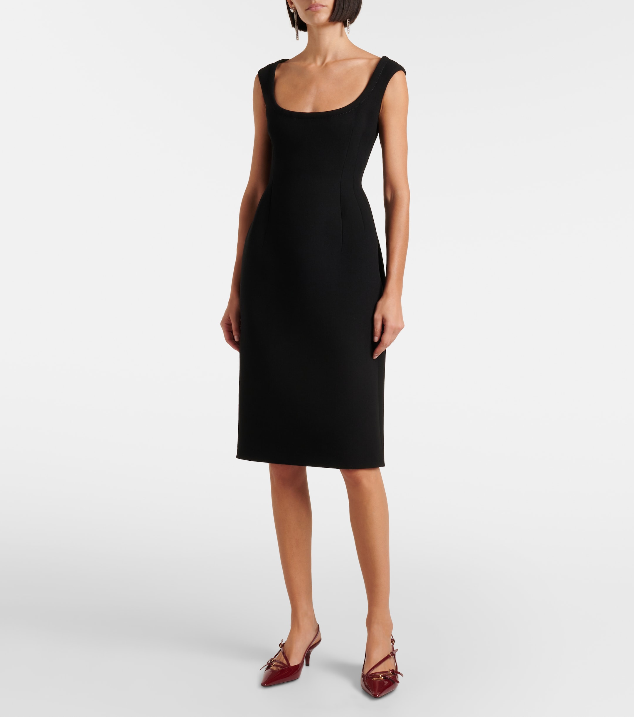 Miu Miu Scoop-neck midi dress