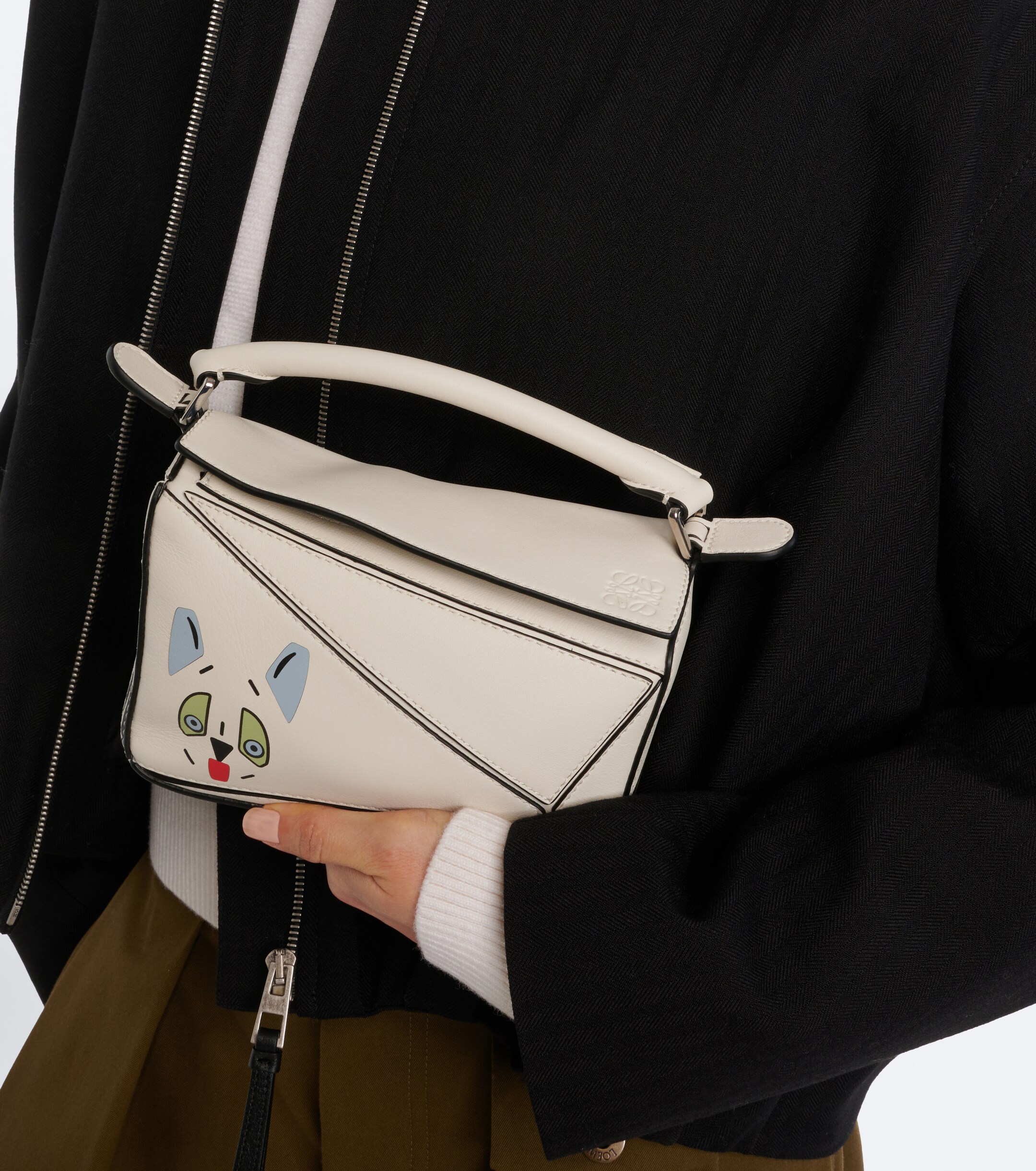 Loewe x Louis Wain Futurist Cat Puzzle Mini top-handle bag
