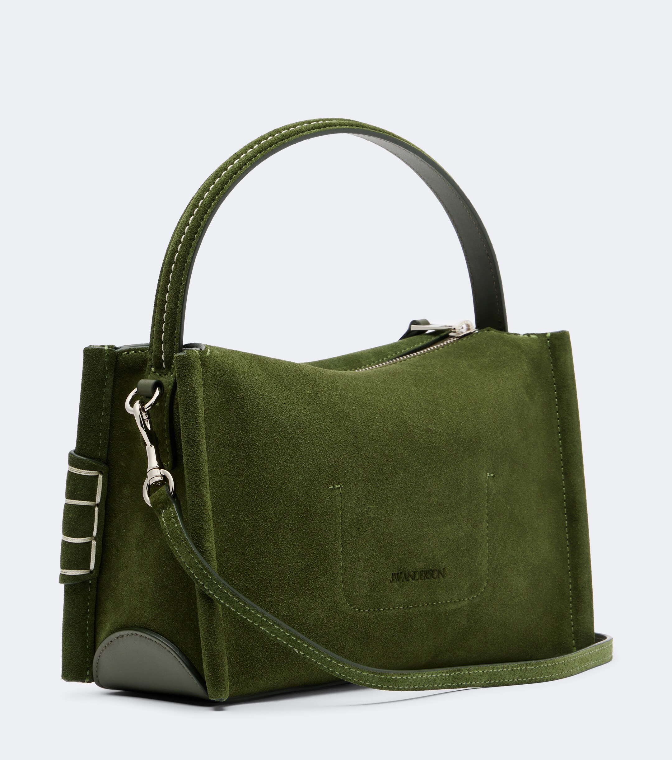 Jw Anderson Loafer Small suede top-handle bag