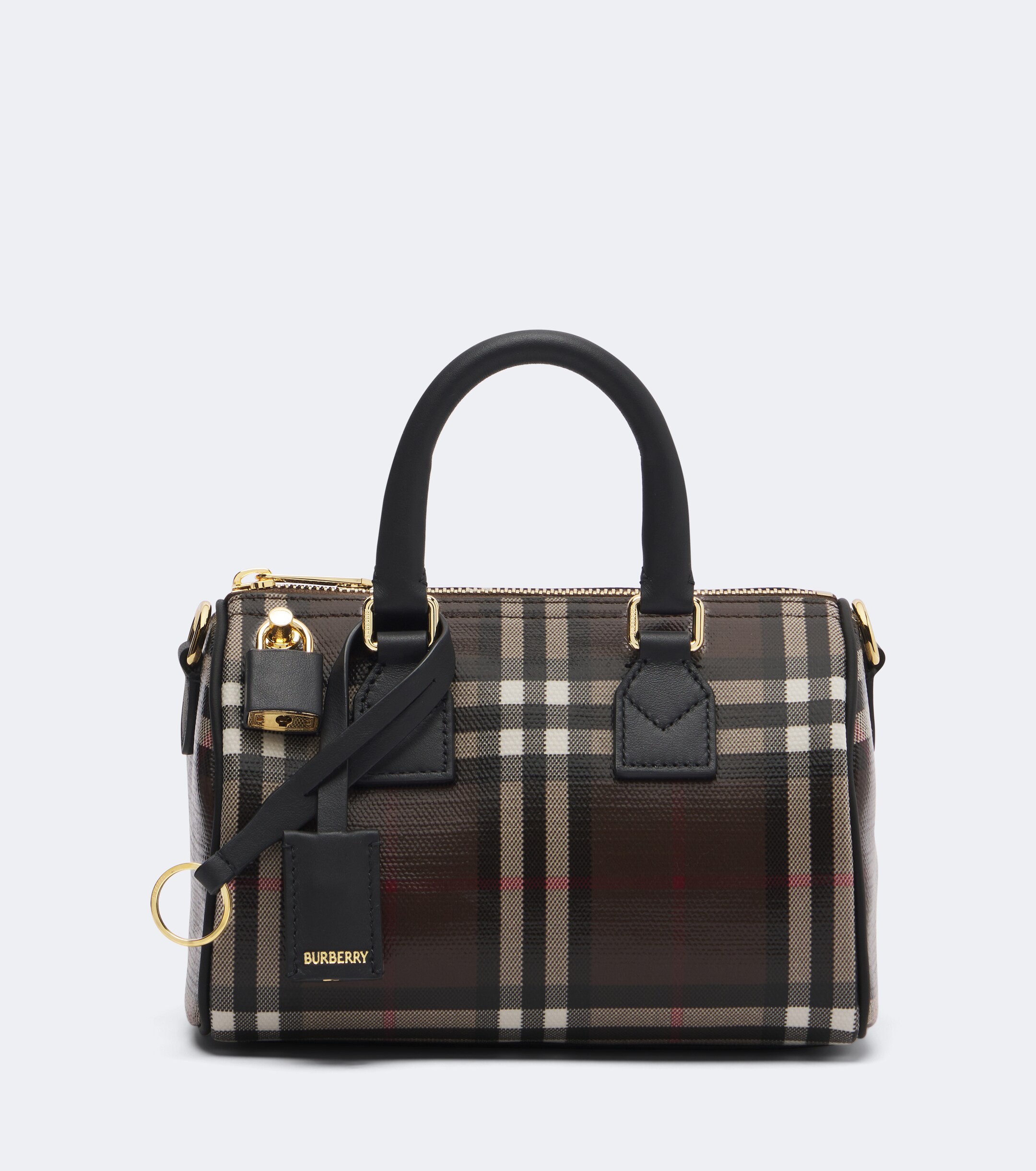 Burberry Burberry Check Mini canvas bowling bag