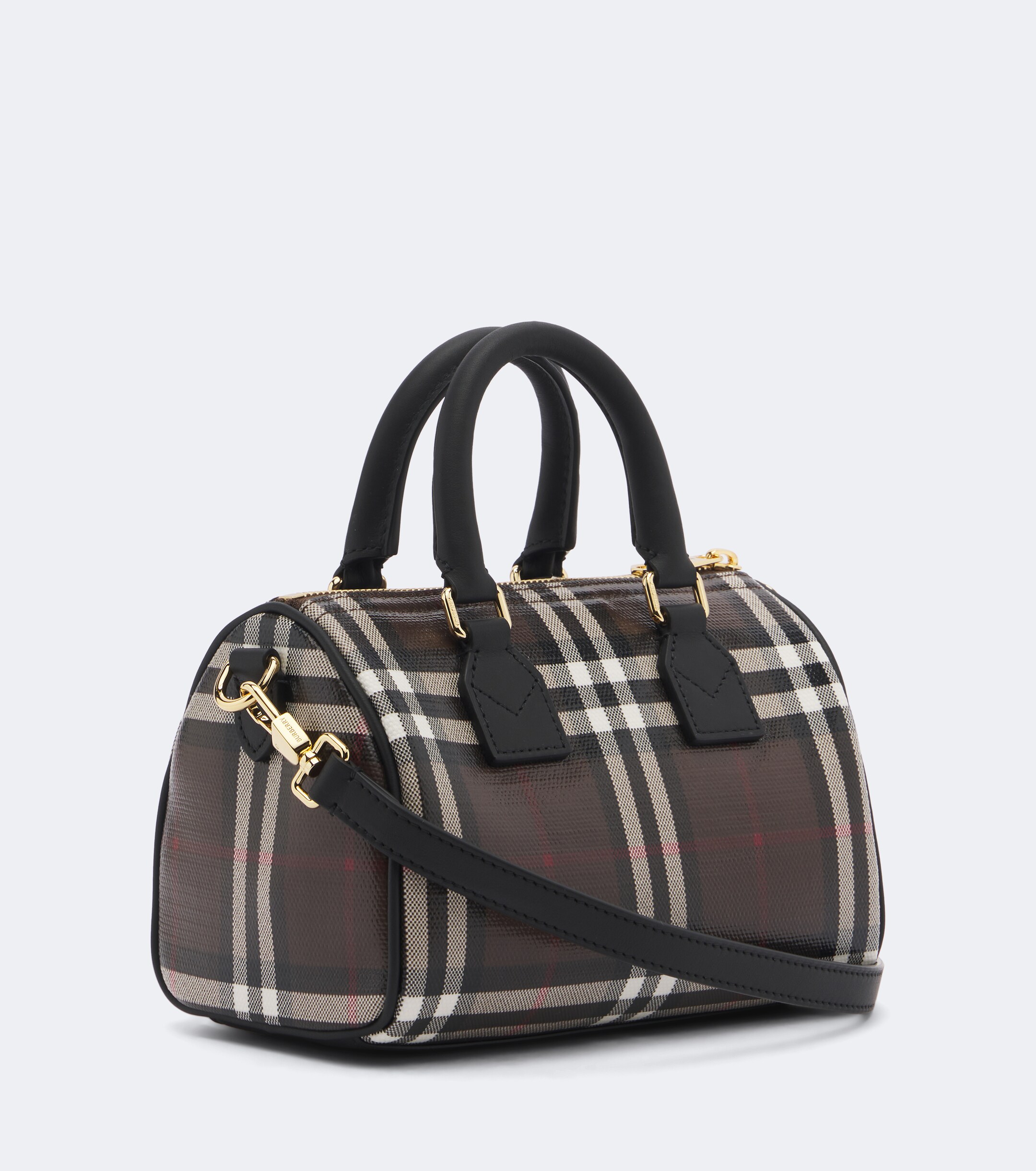 Burberry Burberry Check Mini canvas bowling bag