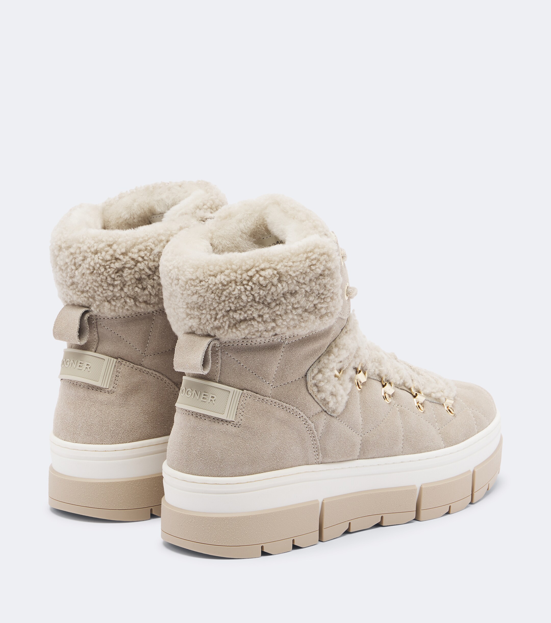 BOGNER Bogner Vaduz shearling and suede ankle boots