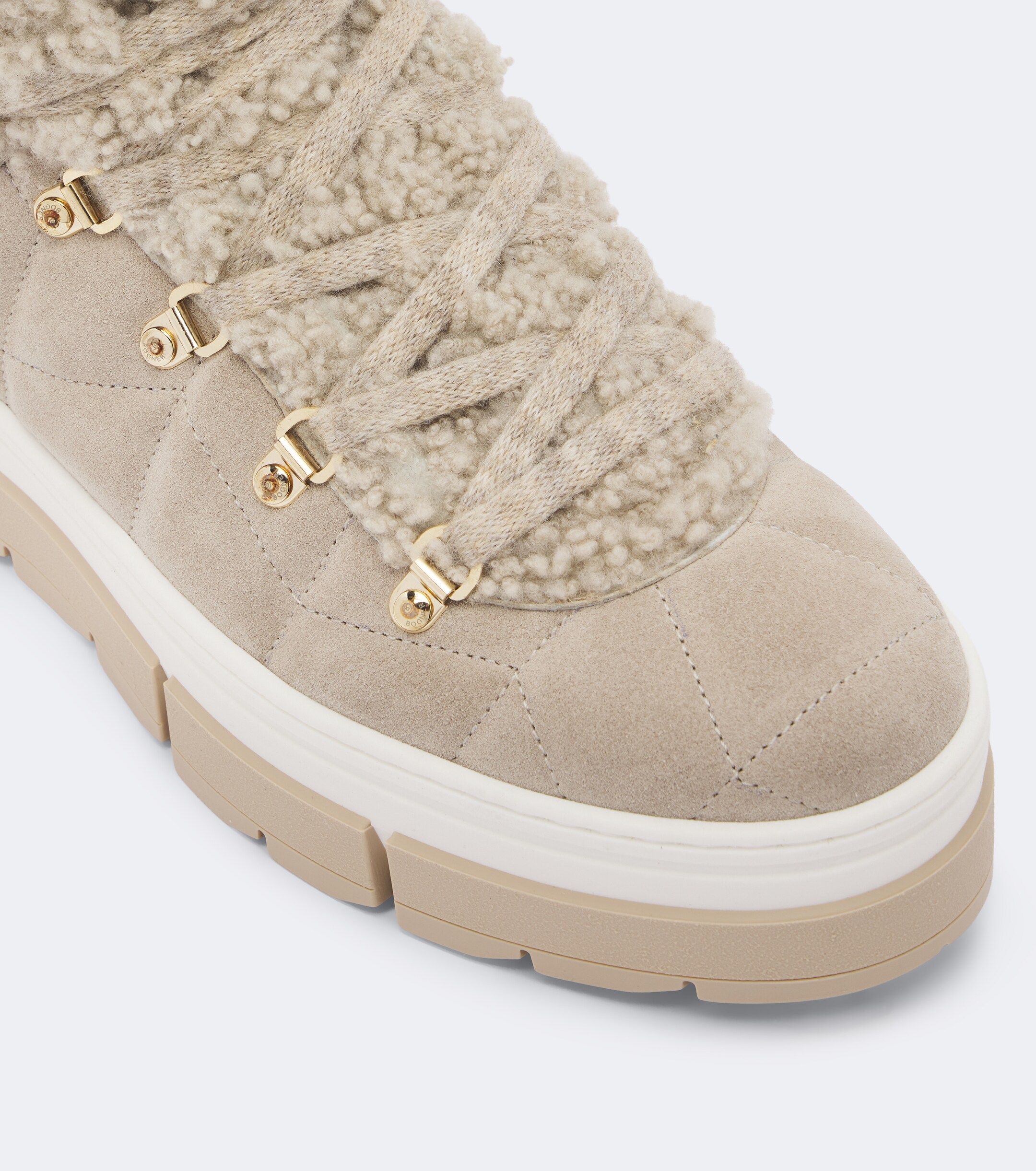 BOGNER Bogner Vaduz shearling and suede ankle boots