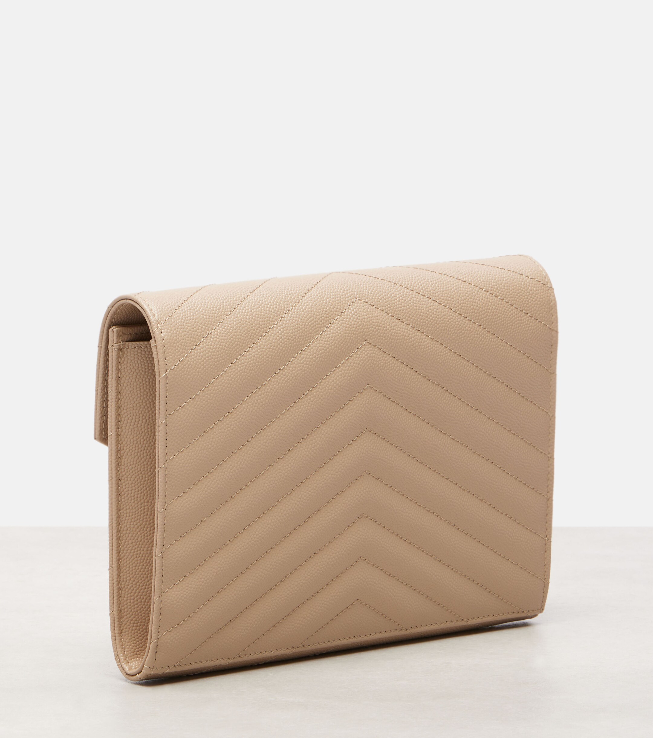 Saint Laurent Cassandre Small matelassé leather clutch