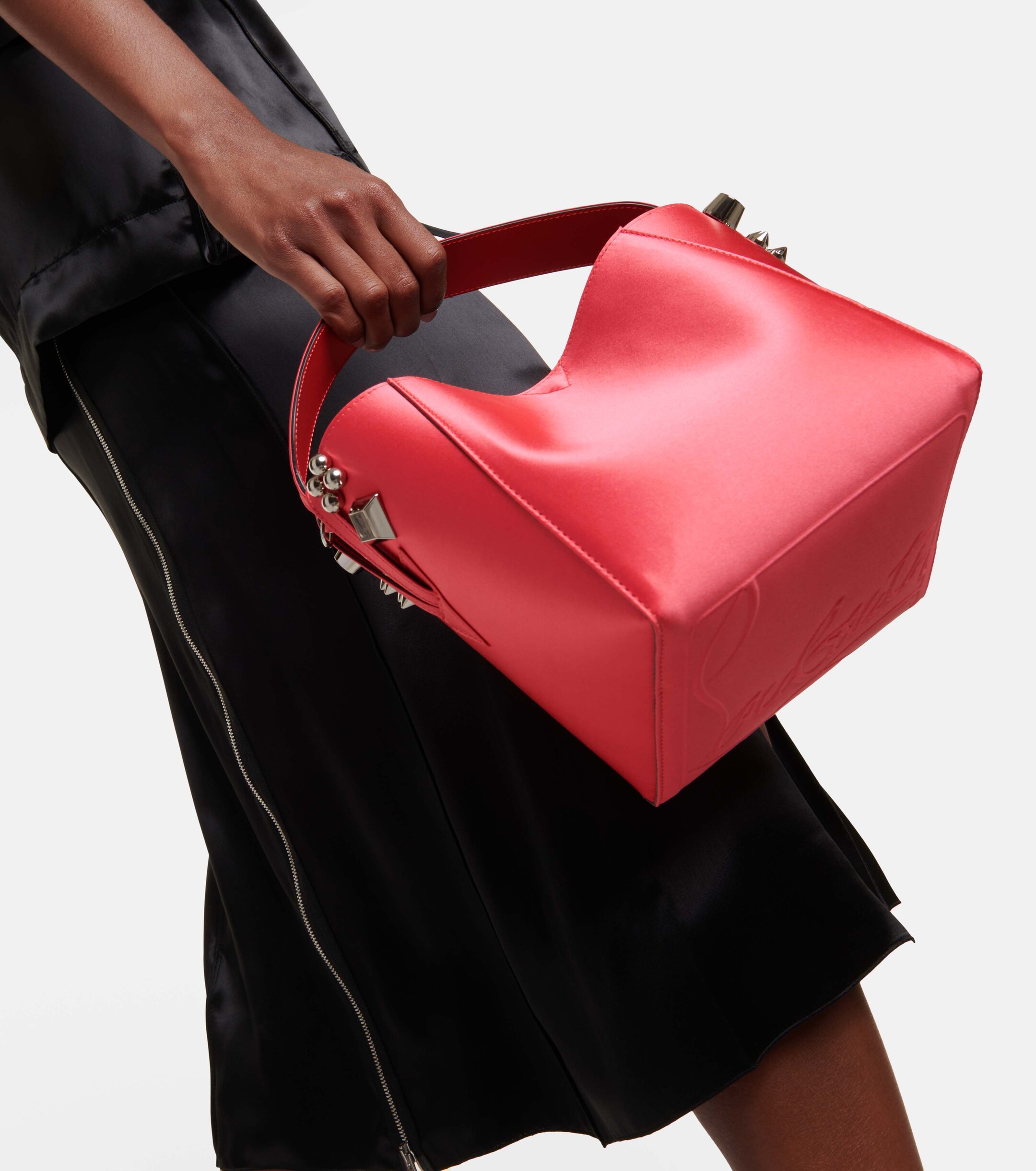 CHRISTIAN LOUBOUTIN Cabachic Mini satin bucket bag