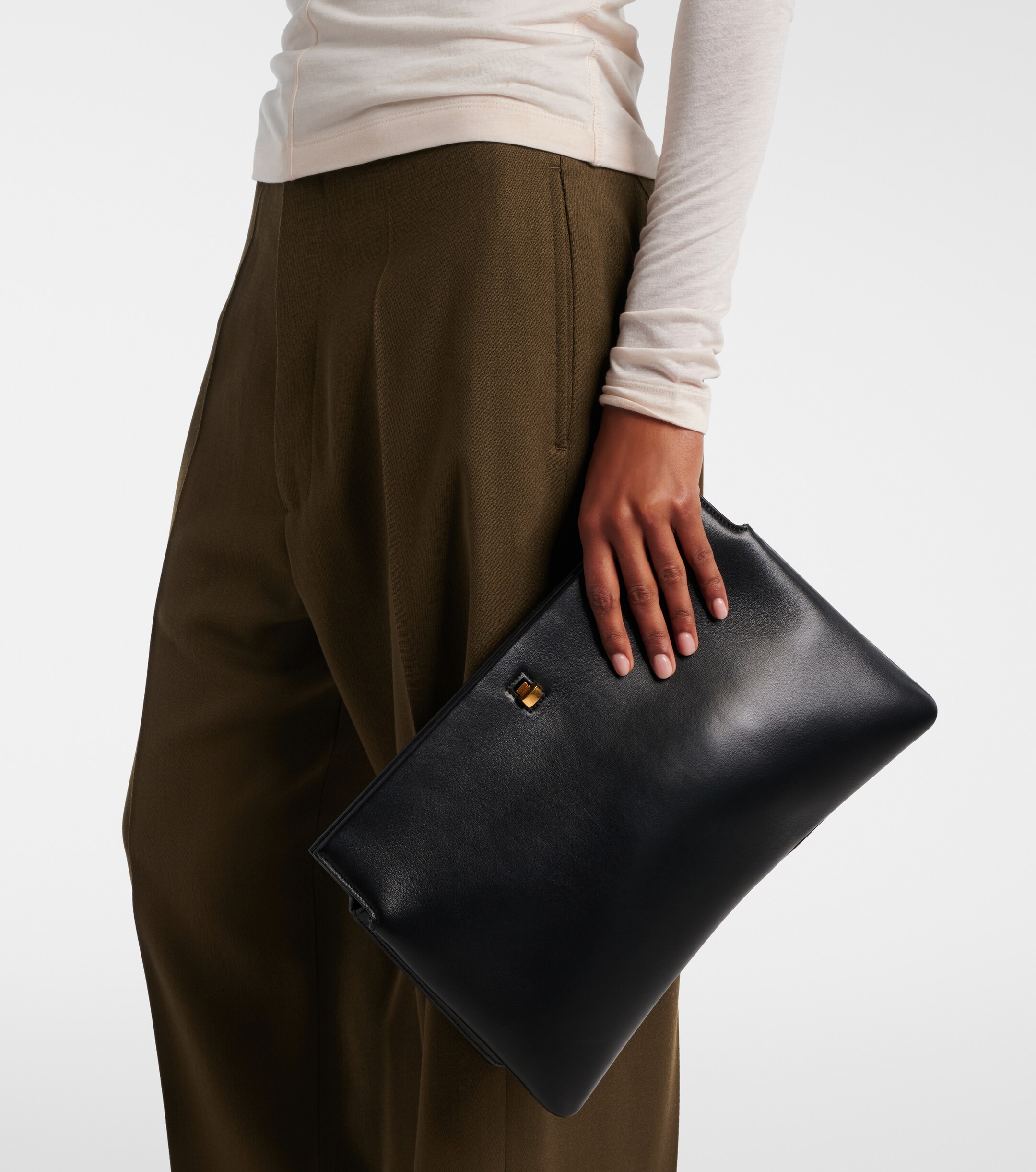 PHOEBE PHILO Triplex leather clutch thumbnail