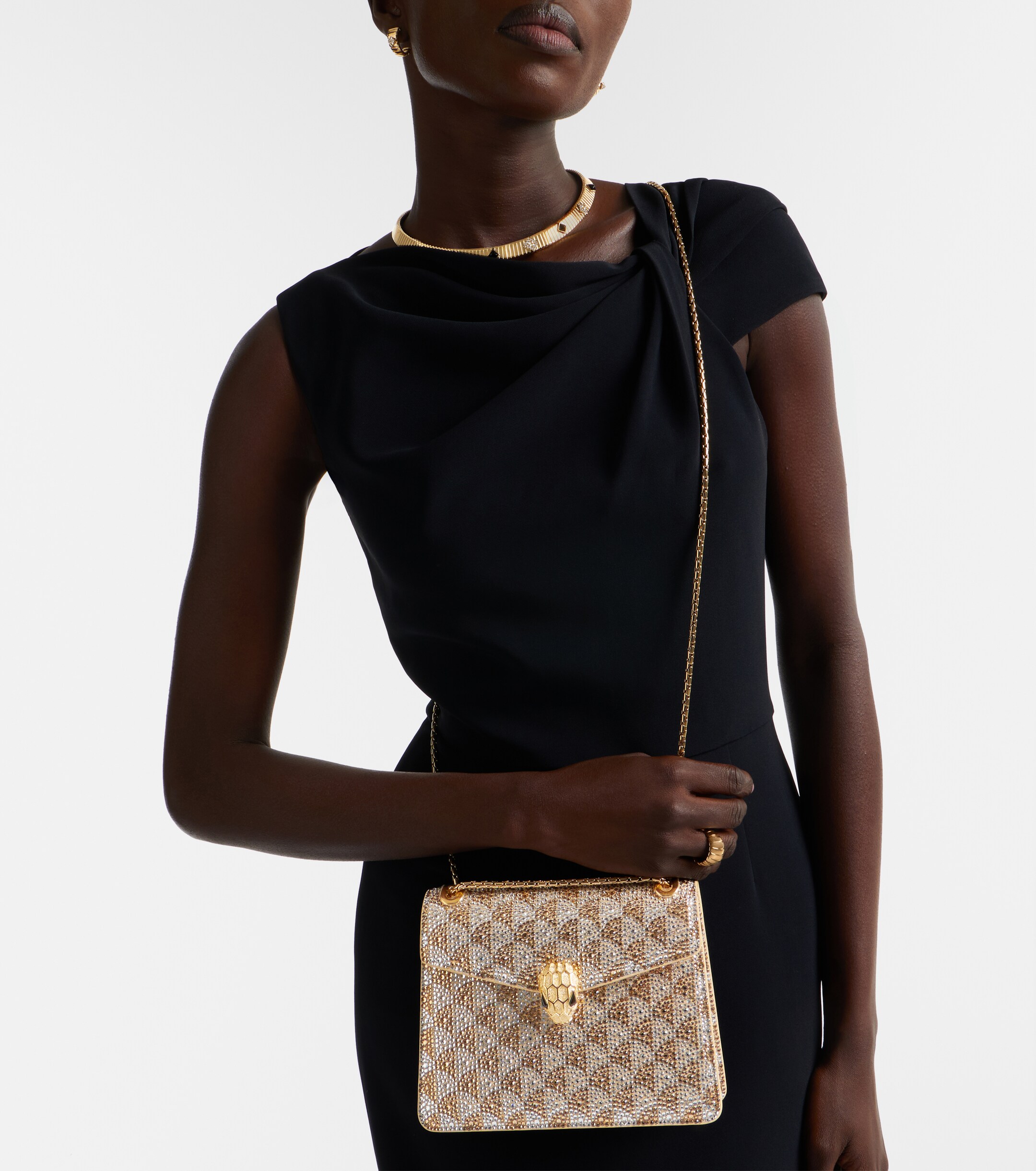 Bvlgari Serpenti Forever embellished crossbody bag thumbnail