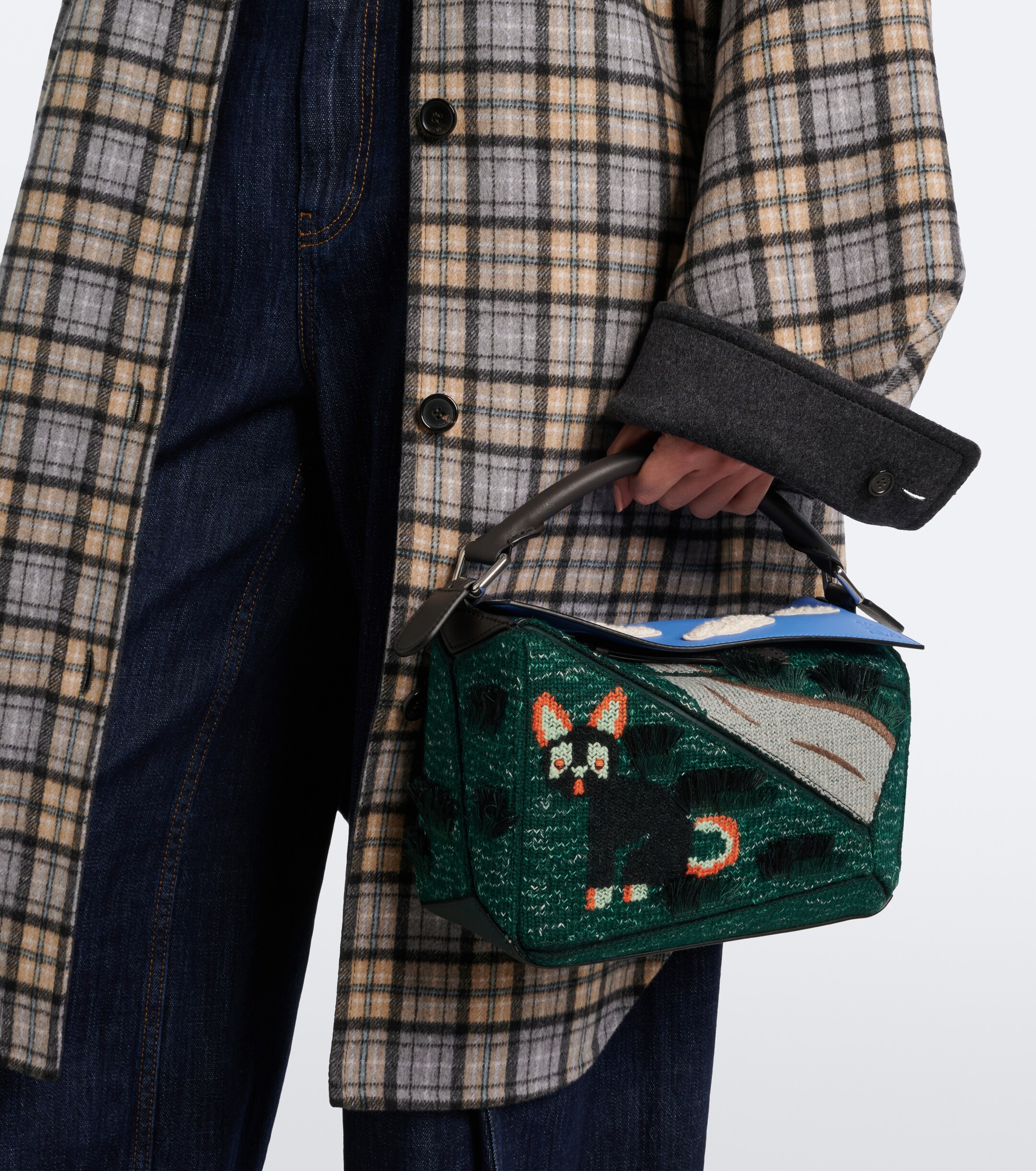 Loewe x Louis Wain Futurist Cat Puzzle top-handle bag