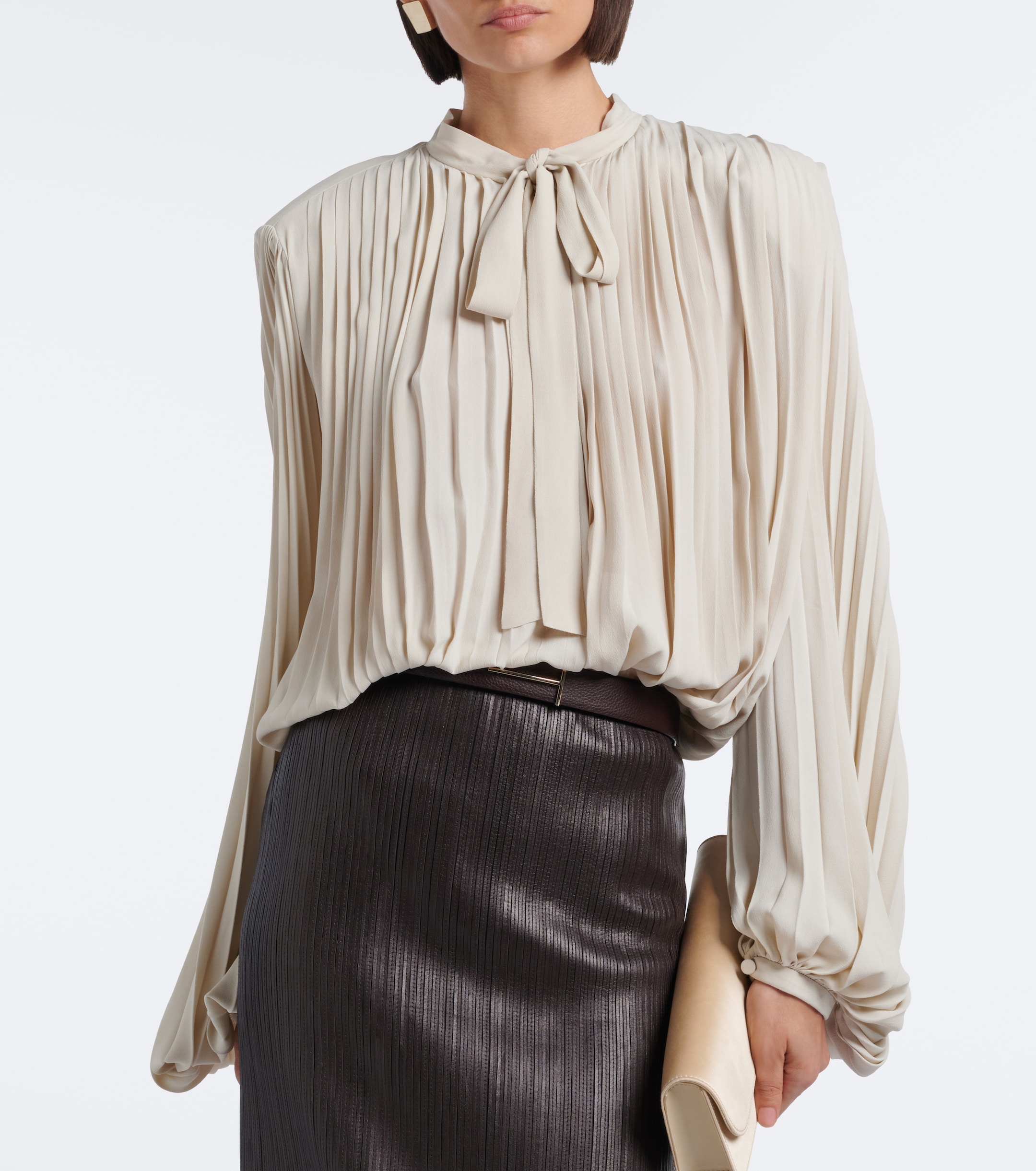Tom Ford Tom Ford Plissé crêpe de chine blouse