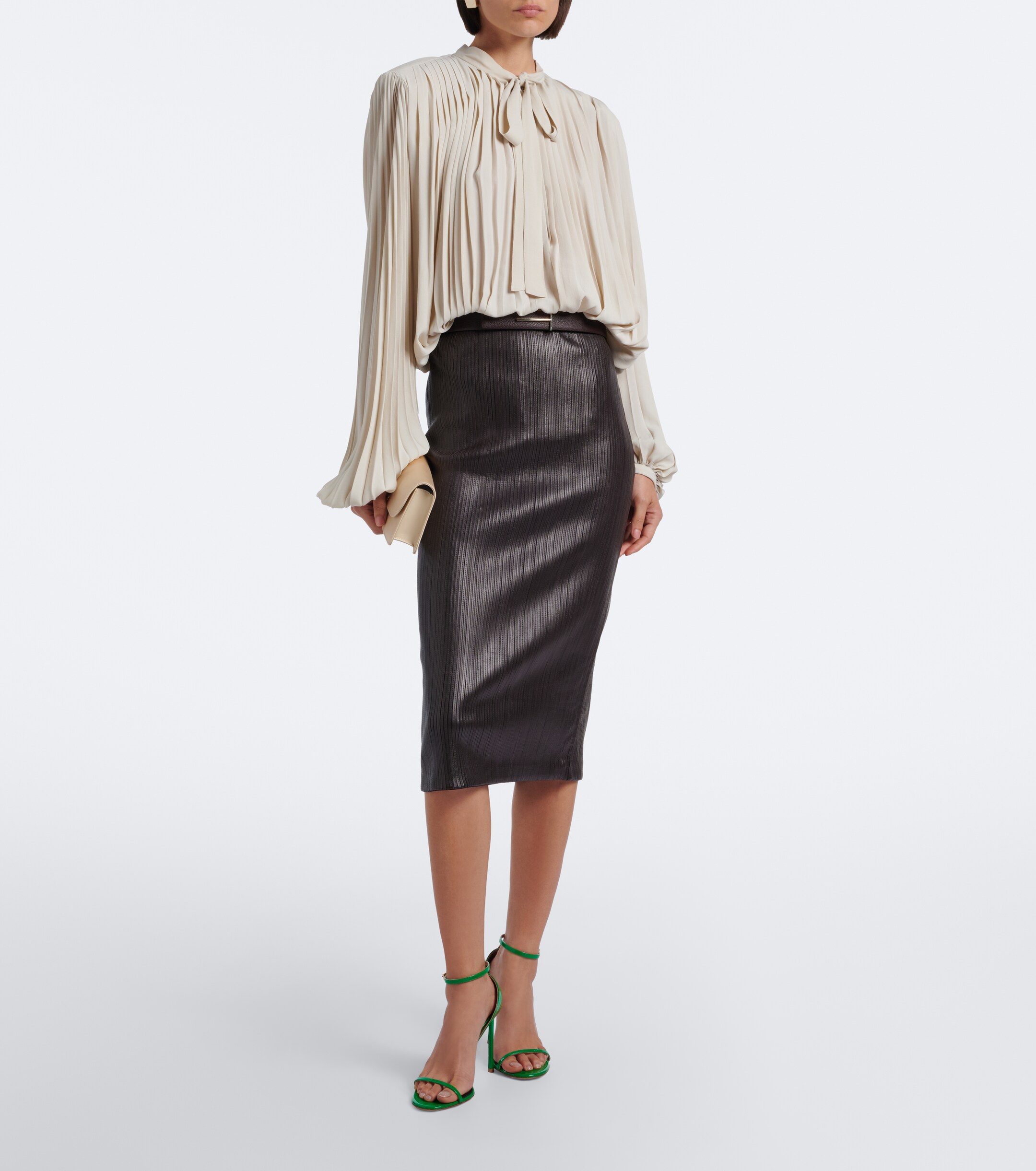Tom Ford Tom Ford Plissé crêpe de chine blouse