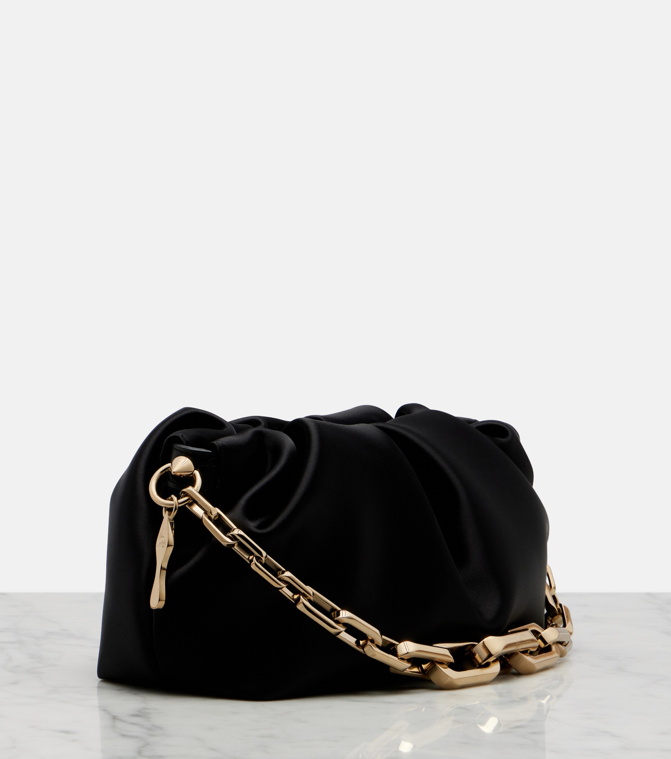 CHRISTIAN LOUBOUTIN Eva Small satin shoulder bag