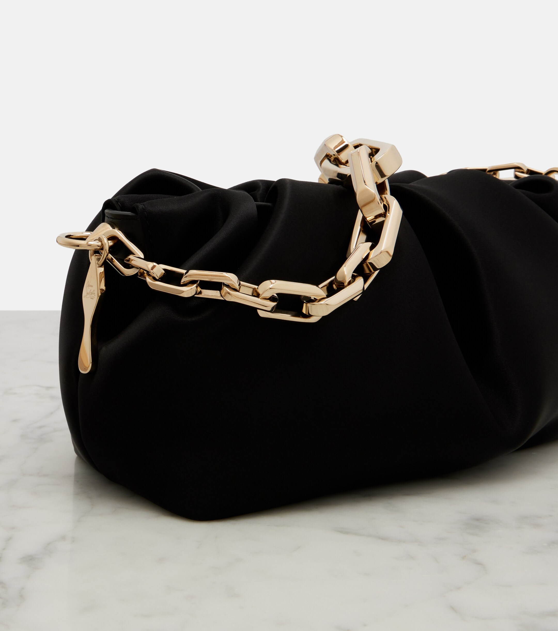 CHRISTIAN LOUBOUTIN Eva Small satin shoulder bag
