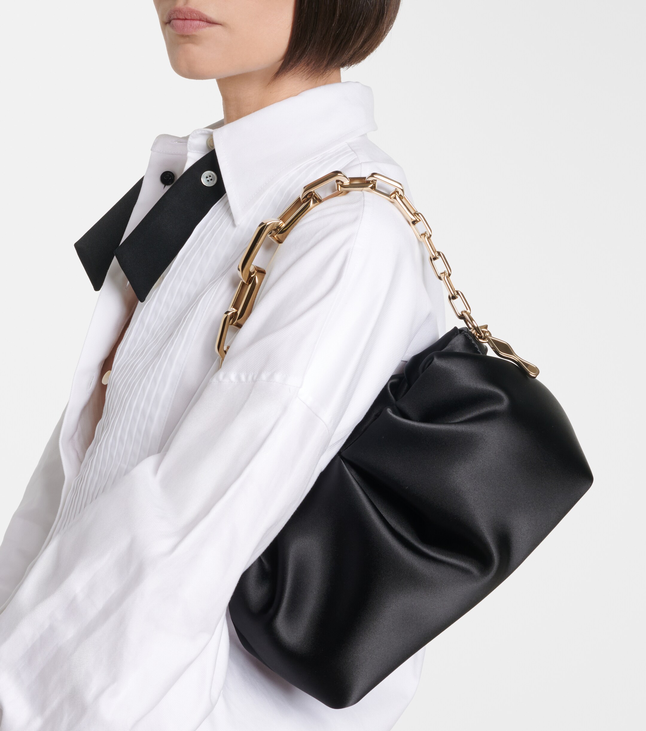 CHRISTIAN LOUBOUTIN Eva Small satin shoulder bag