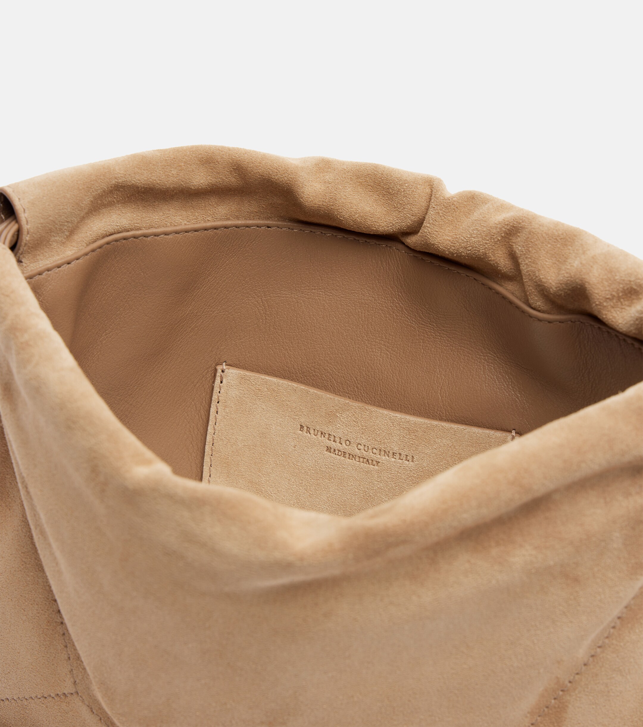 Brunello Cucinelli Mellow Small suede shoulder bag