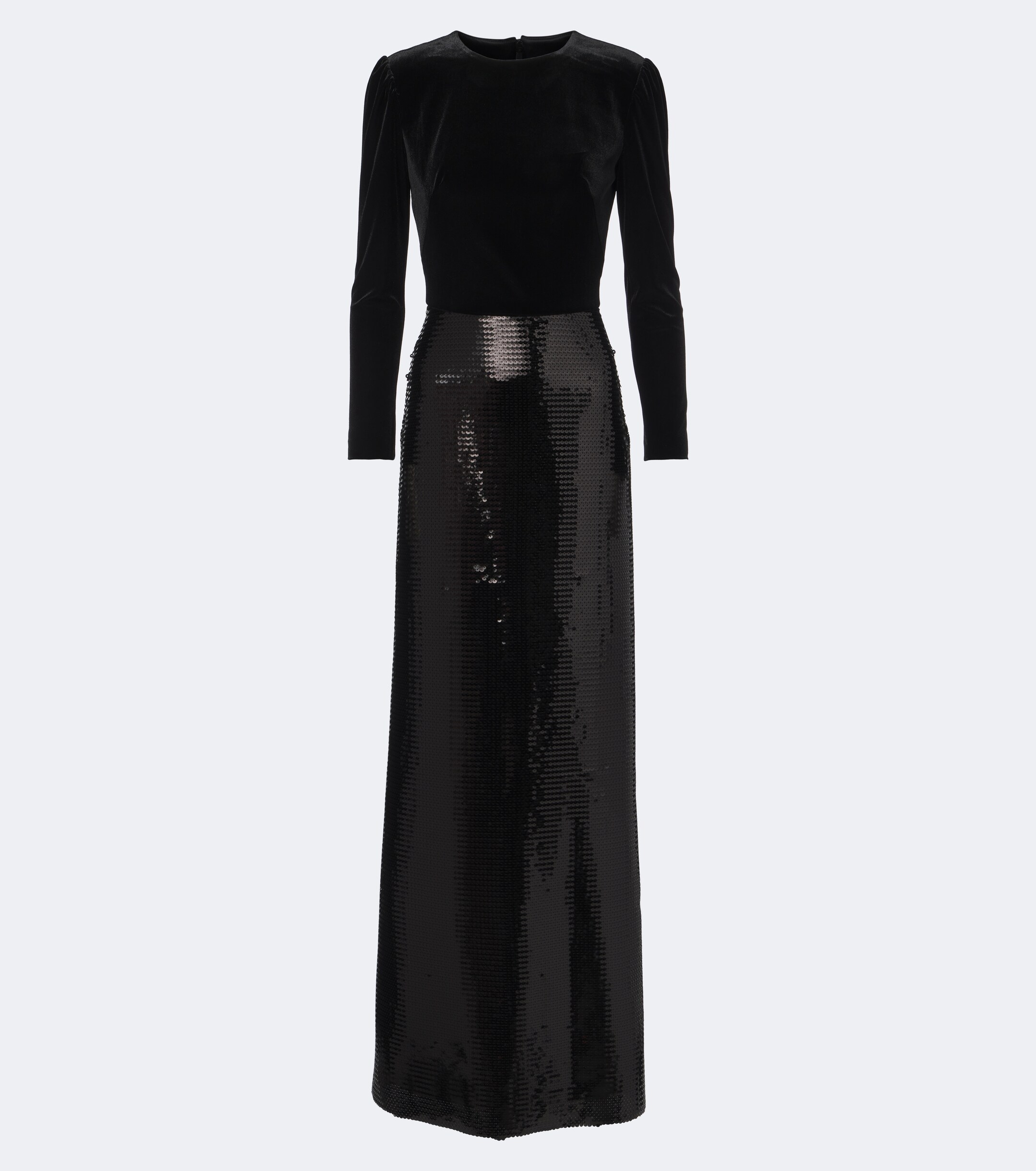 Monique Lhuillier Monique Lhuillier Sequined velvet-paneled gown