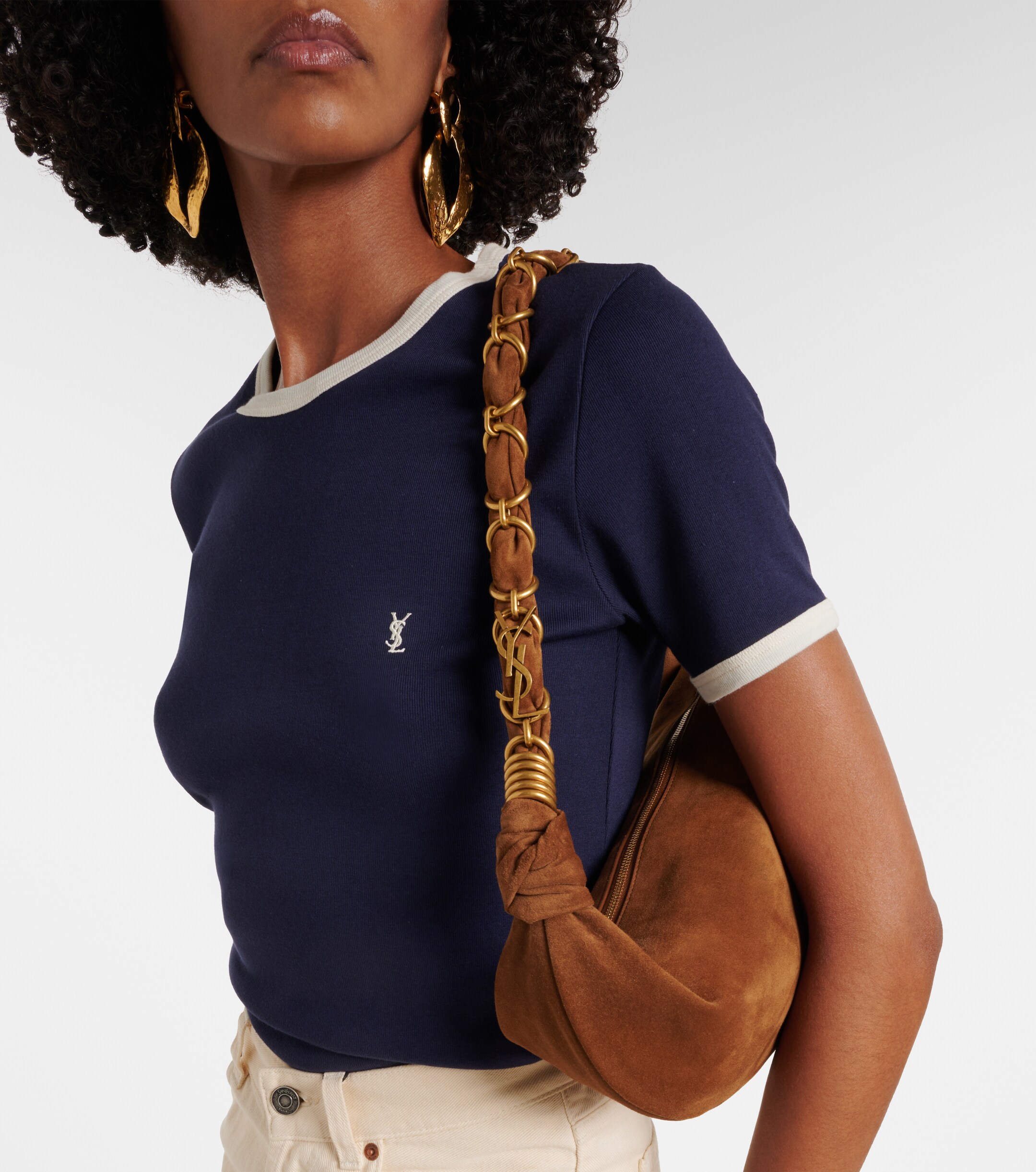 Saint Laurent Amalia Small suede shoulder bag
