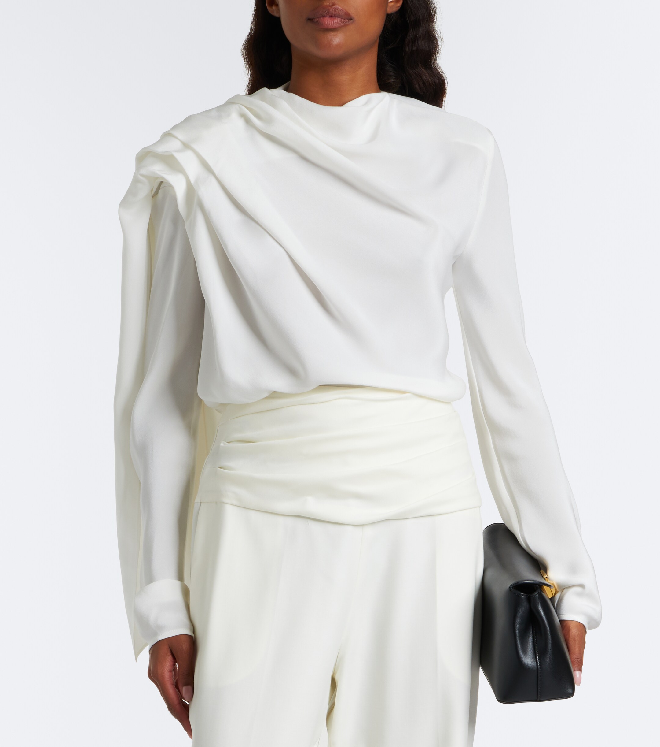 TOVE Tove Maevi draped caped silk top