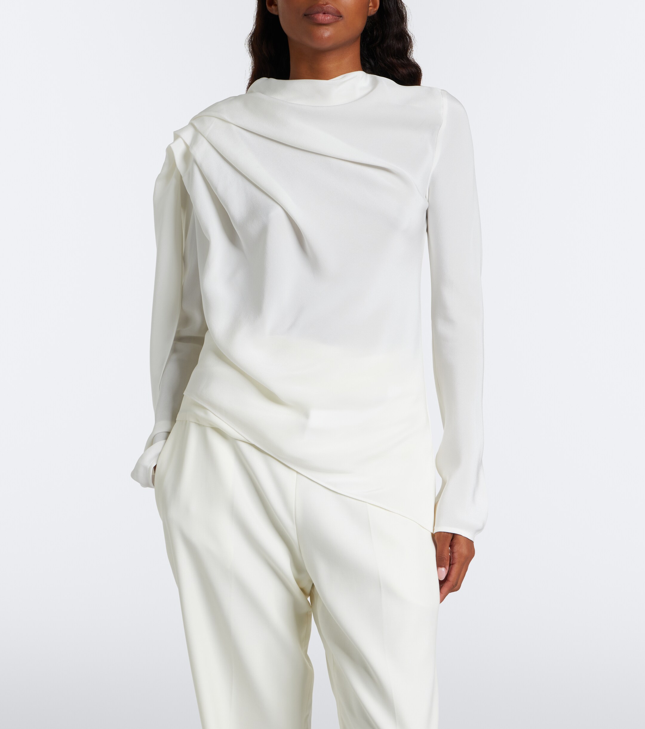TOVE Tove Maevi draped caped silk top