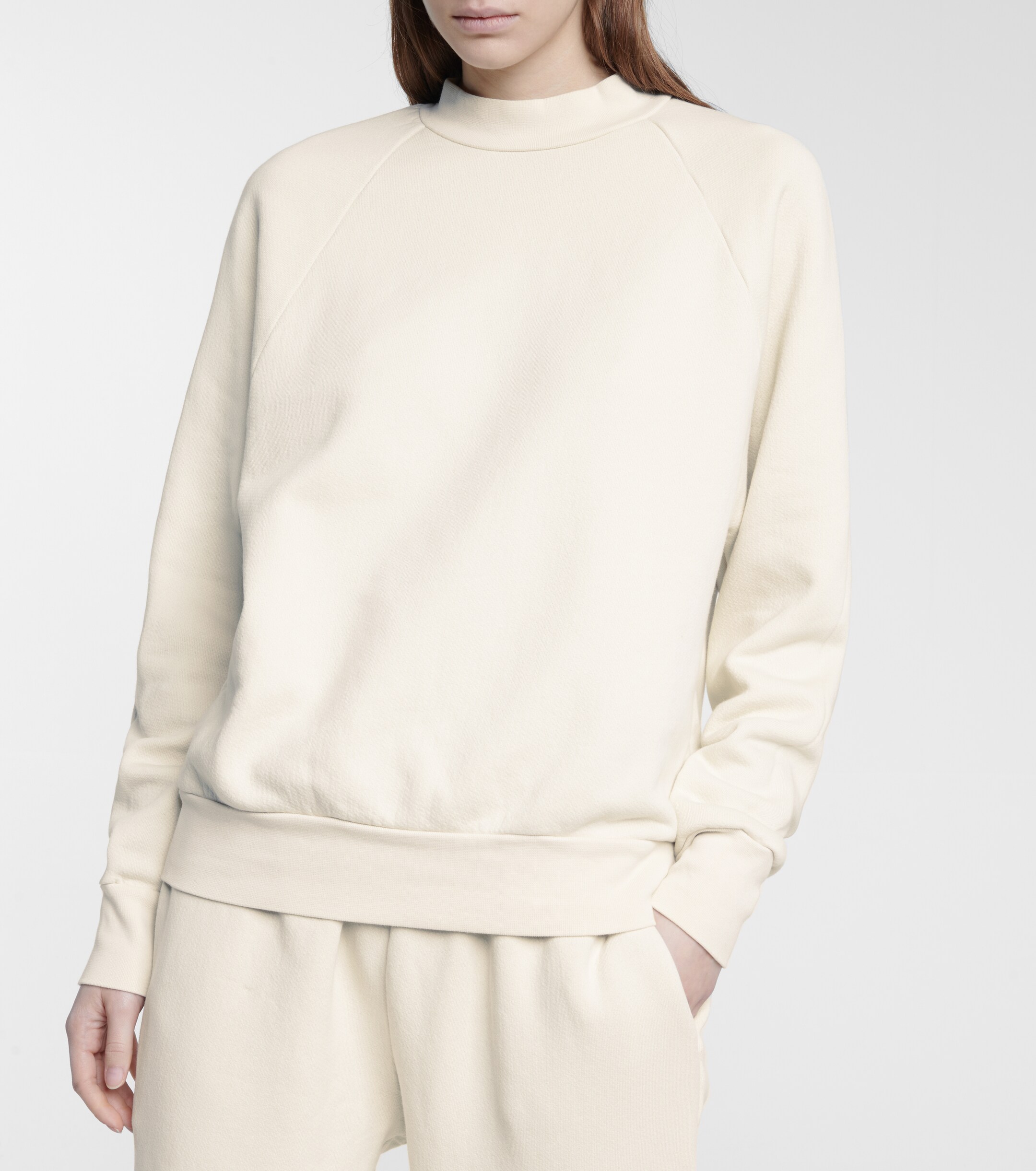 Les Tien Cotton fleece mockneck sweatshirt thumbnail
