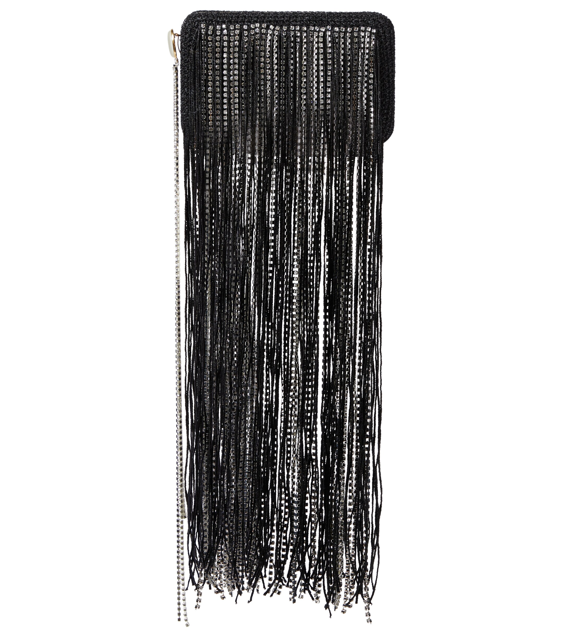 Magda Butrym Lelia Mini embellished fringed clutch