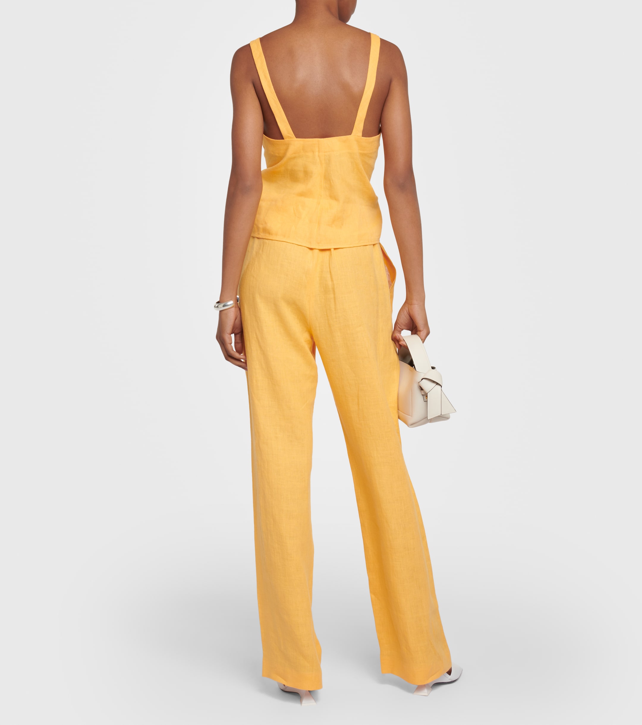 Nanushka Ruched linen top