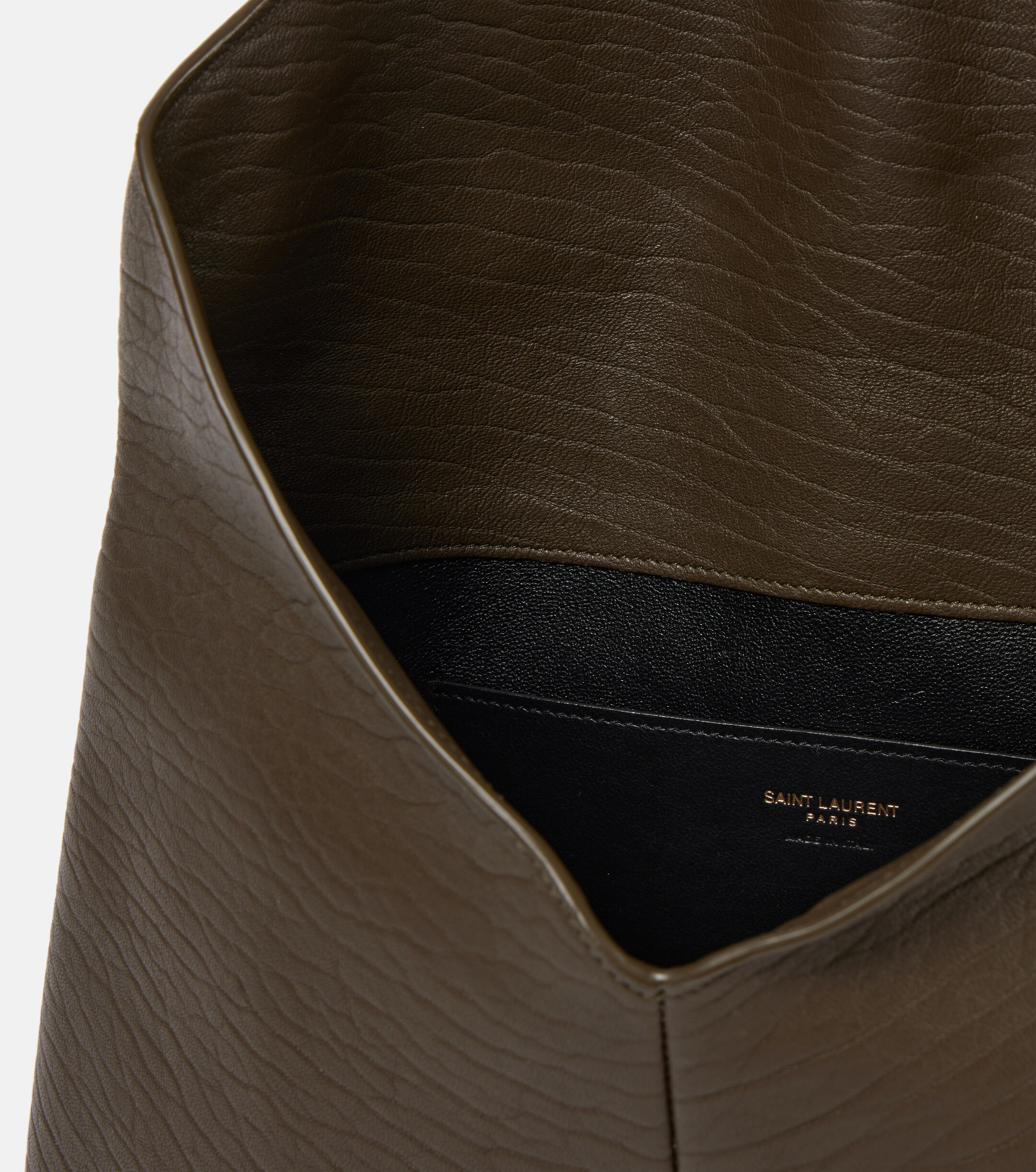 Saint Laurent Cassandre Large leather clutch