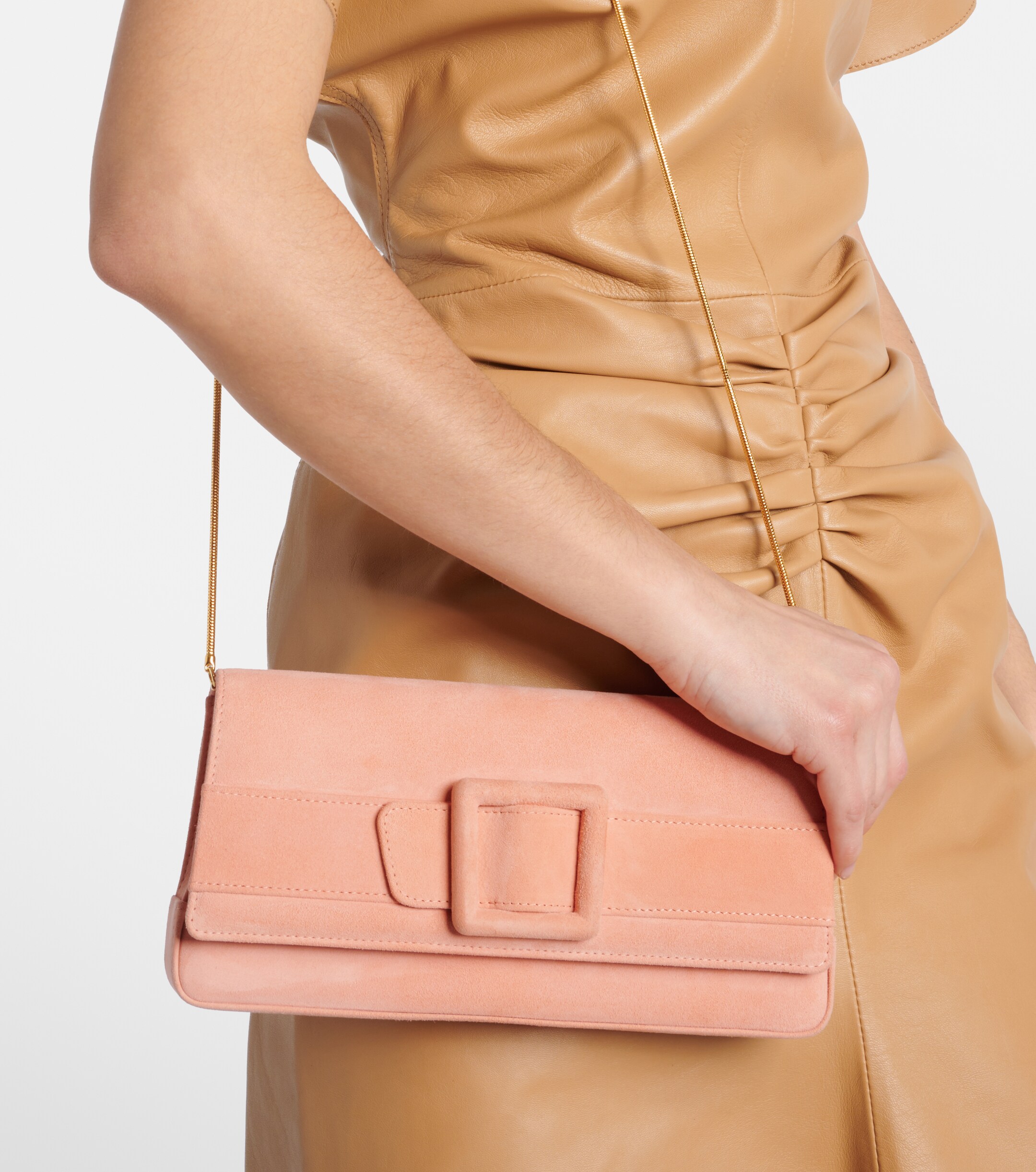 MANOLO BLAHNIK Maygot suede clutch