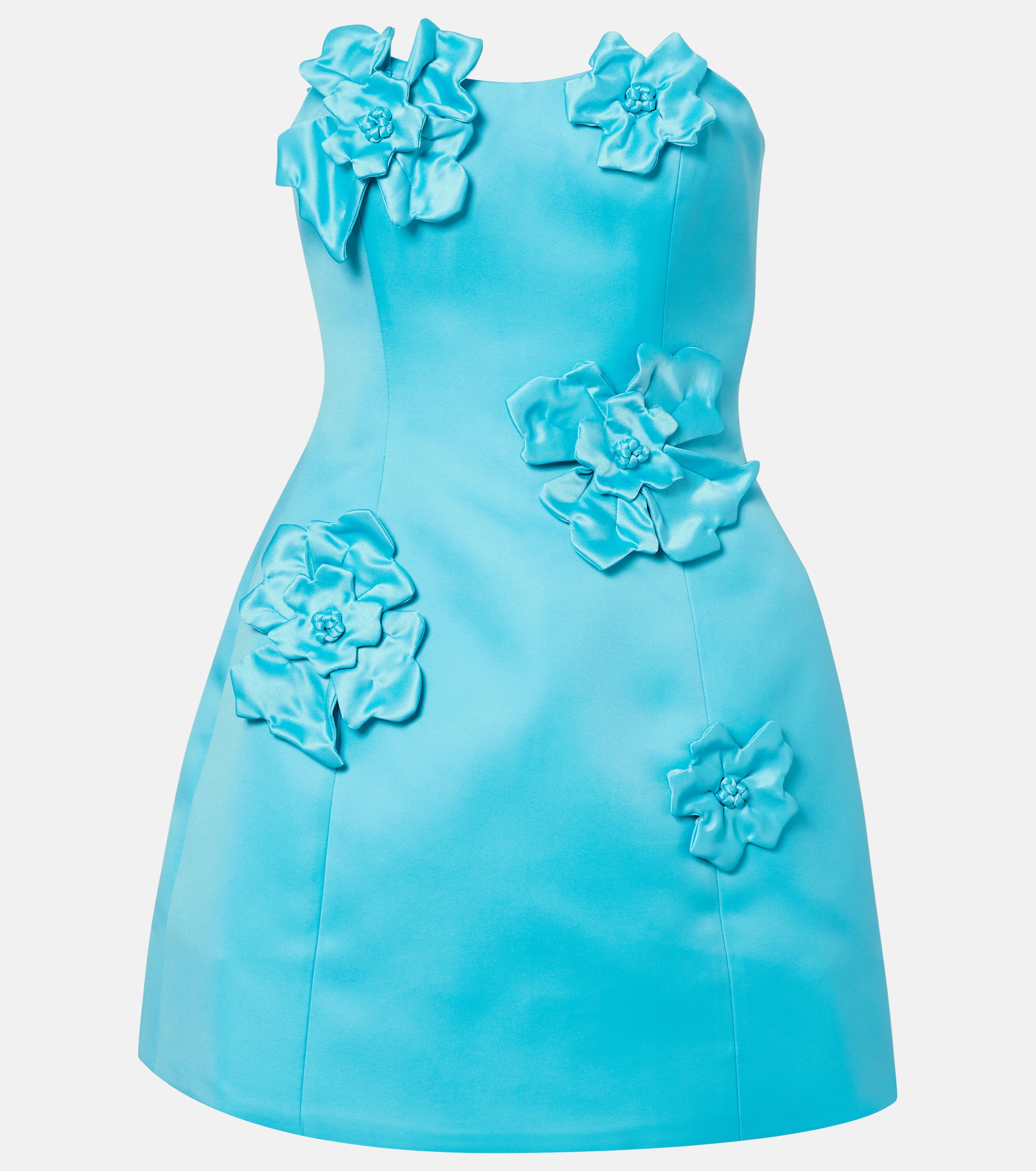 LEO LIN Rosario floral-appliqué bustier dress